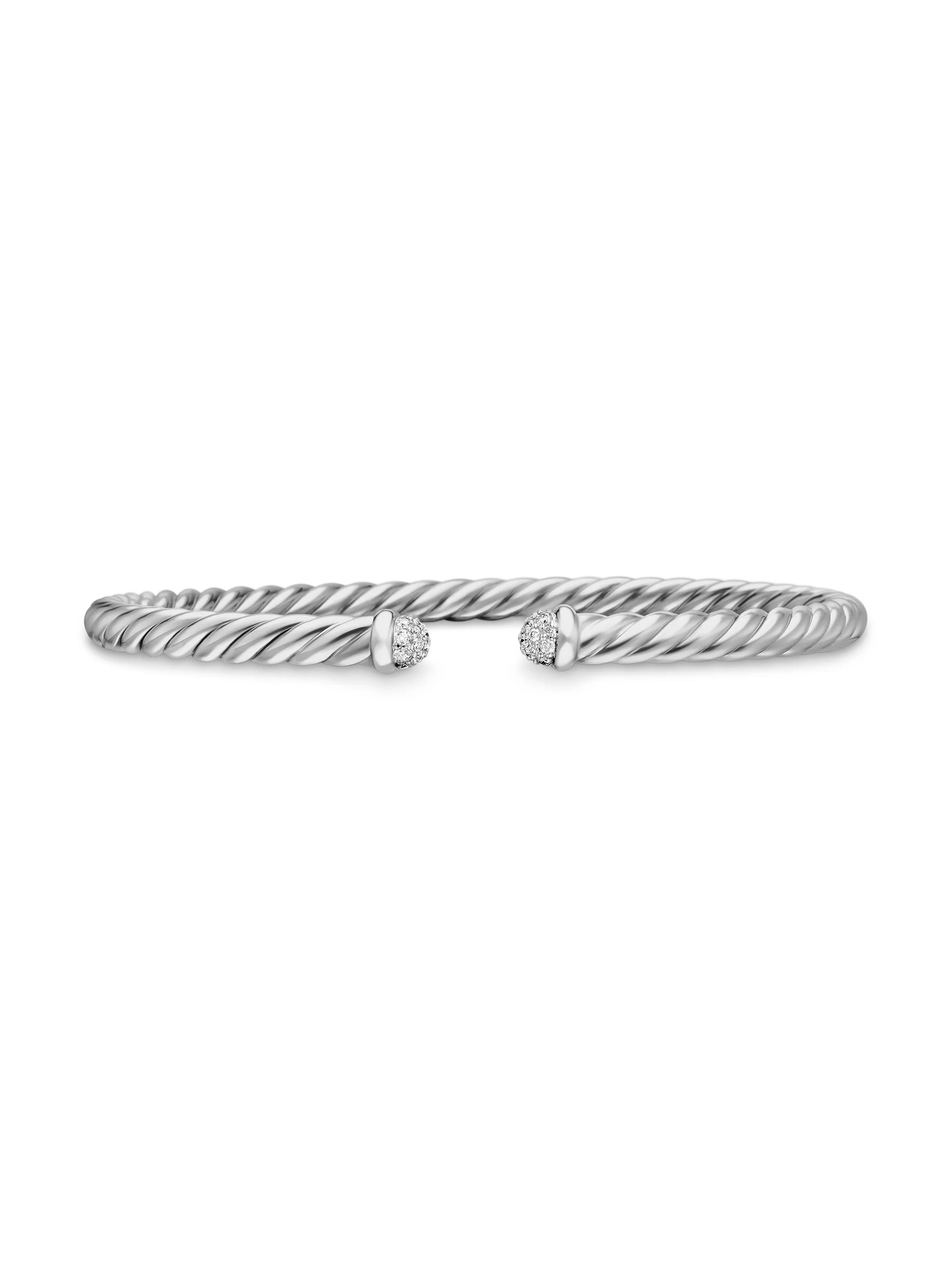 Women's Cable Flex Bracelet in 18K White Gold - Diamond - 1