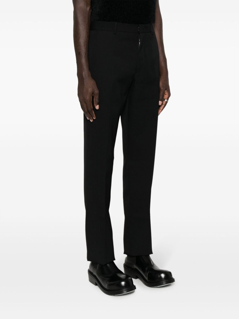 pressed-crease wool trousers - 3