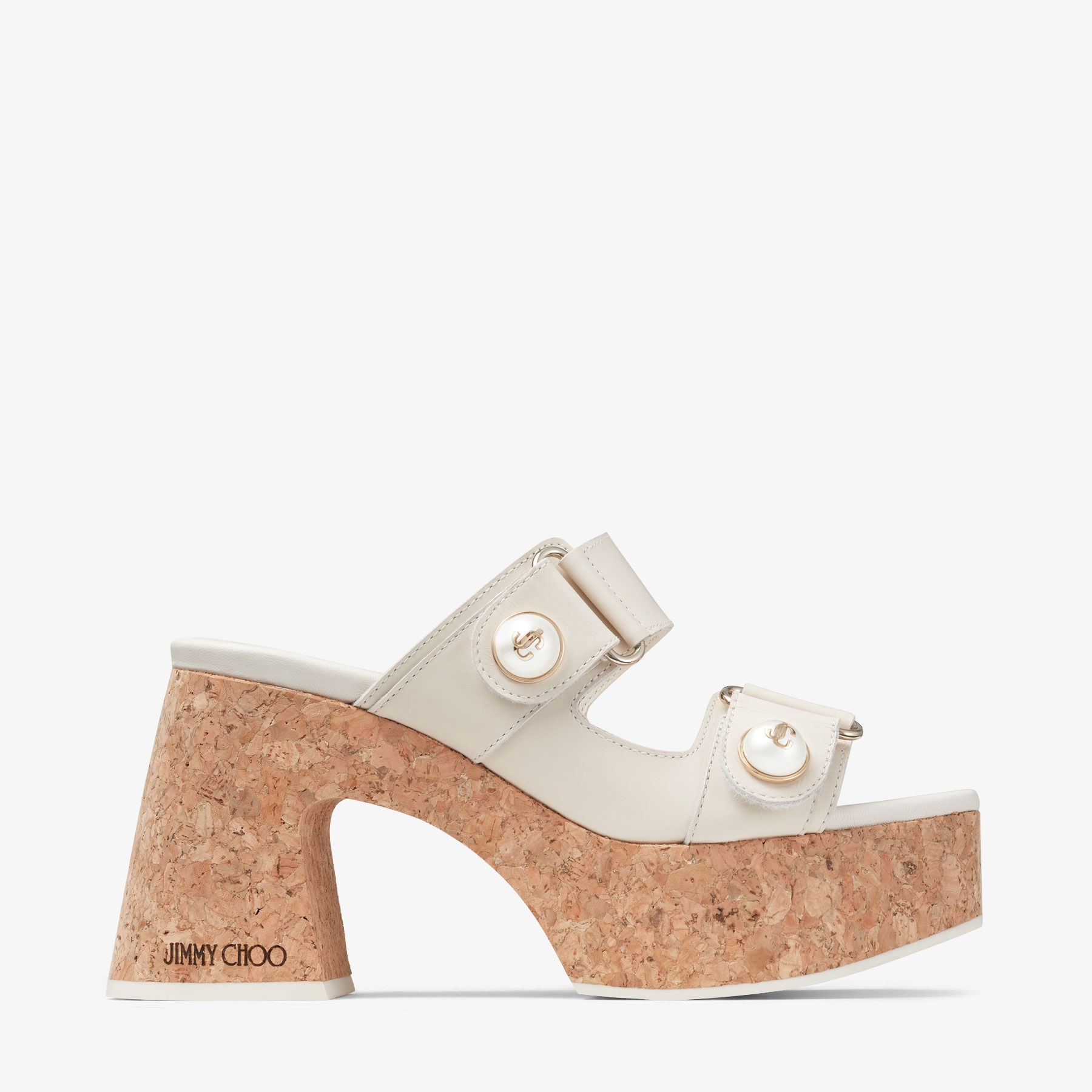 Fayence Wedge 95
Latte Leather Platform Wedge - 1