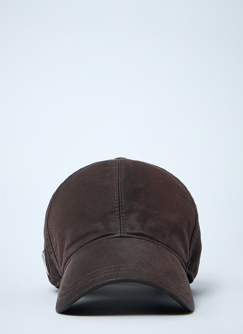 Prada Men Logo Plaque Baseball Cap - 1