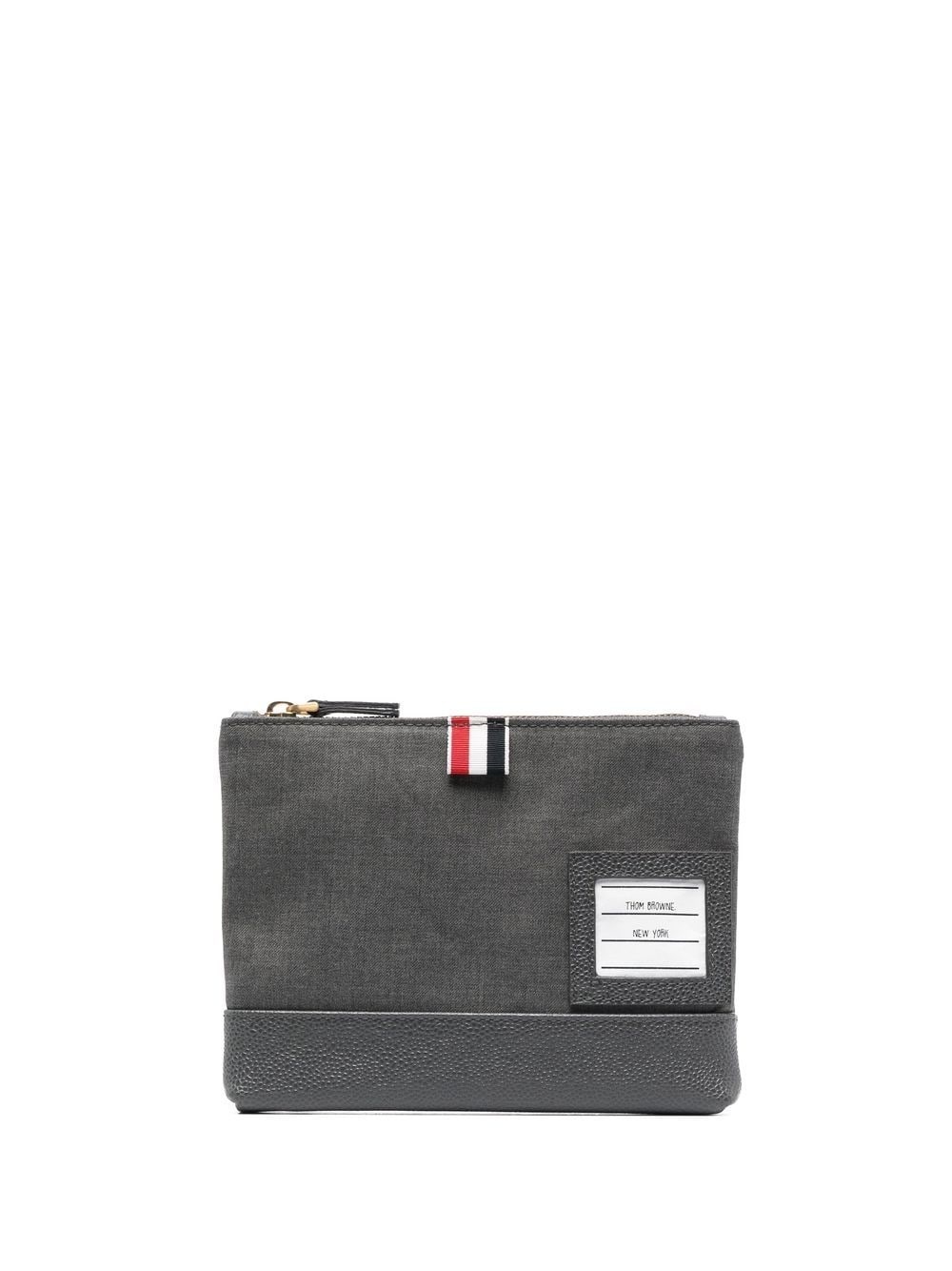 twill-weave zipped pouch - 1