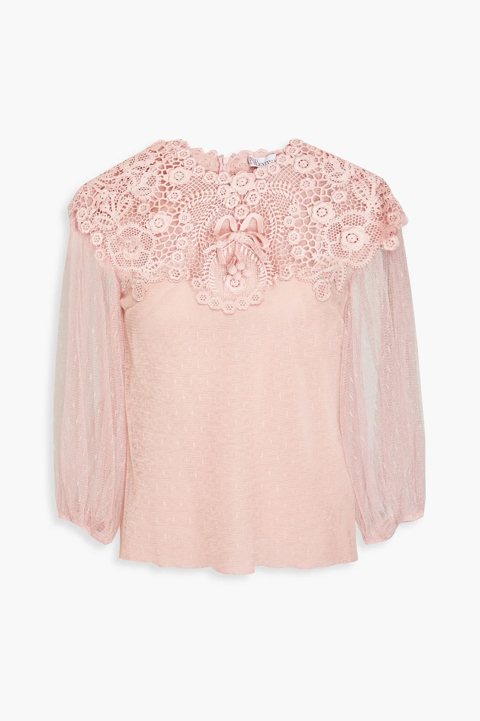 Embellished point d'esprit blouse - 1