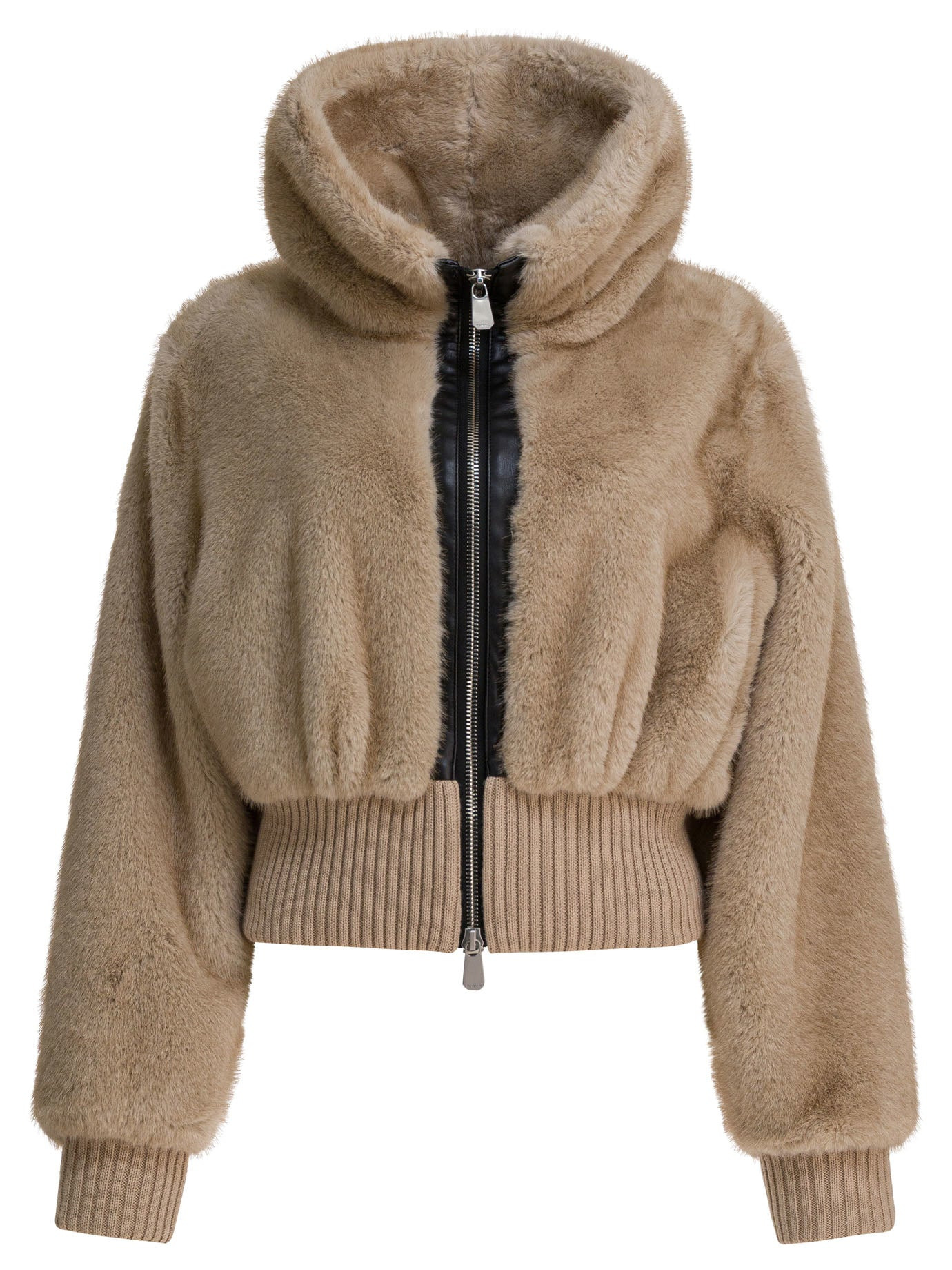 Pinko Faux Fur Bomber Jacket - 1