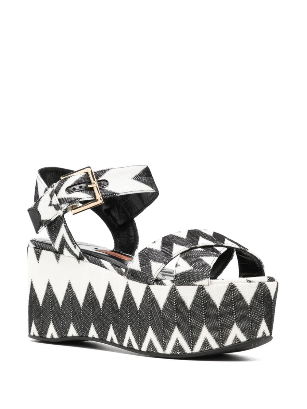 Wave 80mm Lurex sandals - 2