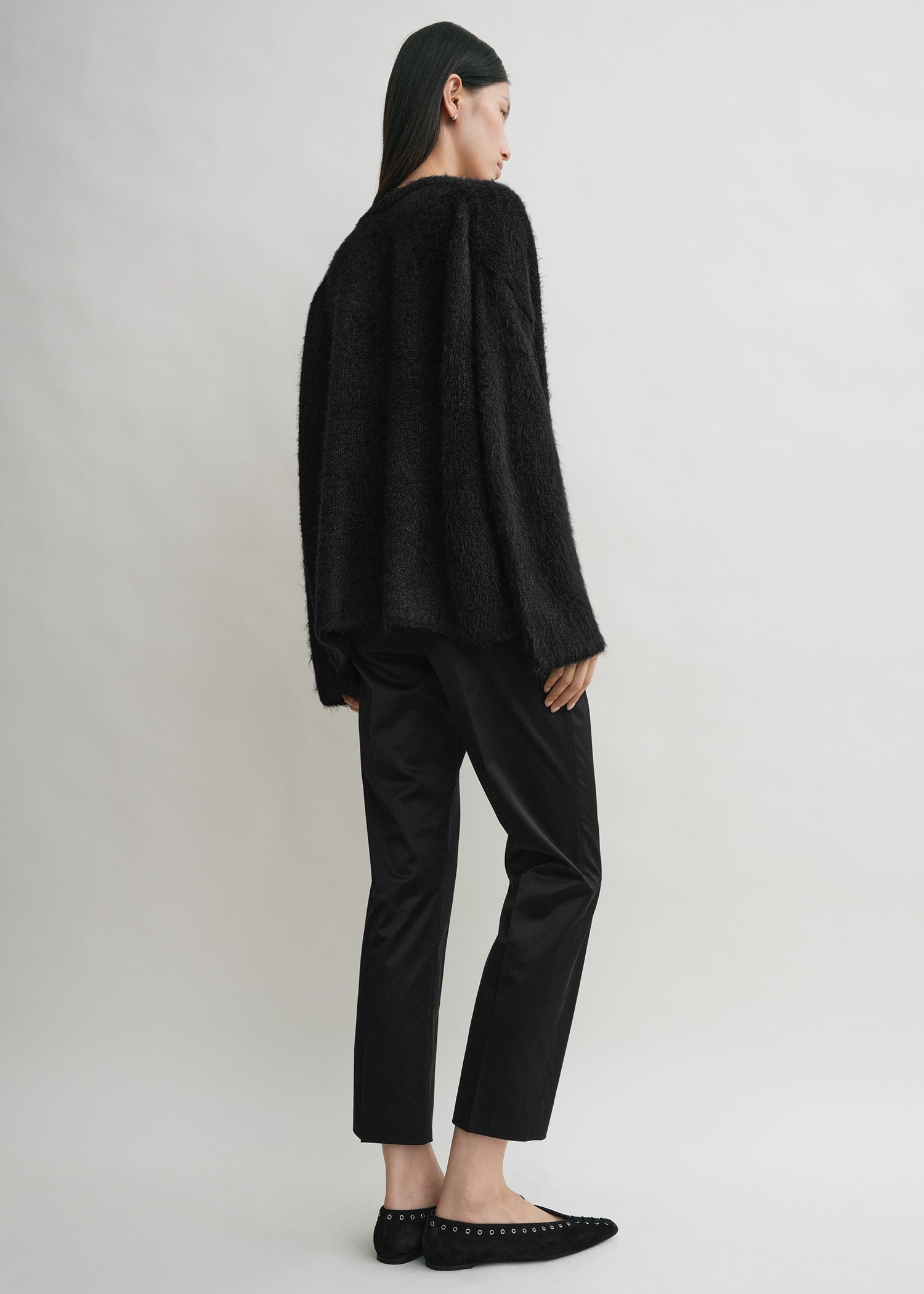Boxy silk knit black - 4