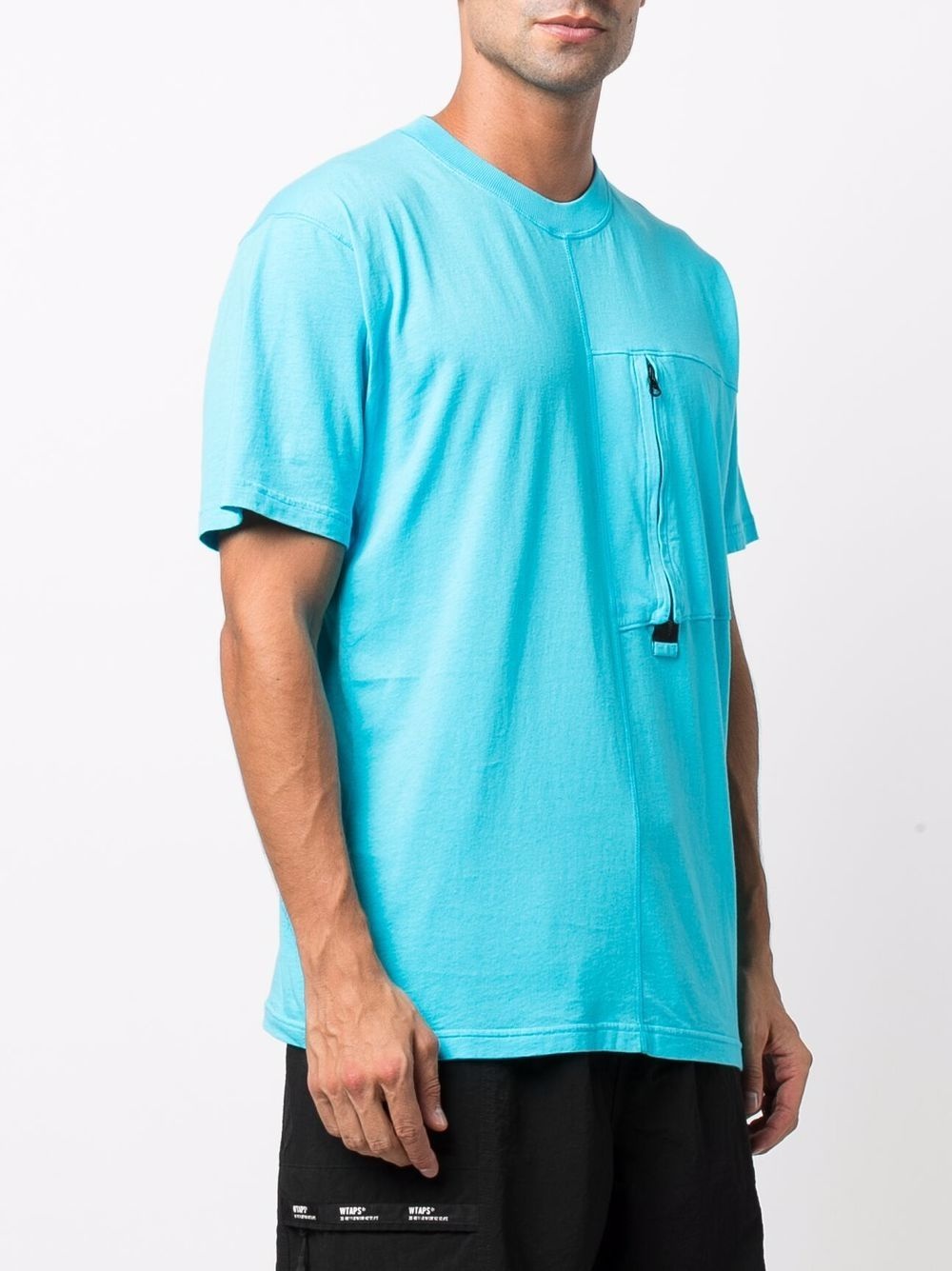 zip pocket cotton T-shirt - 3