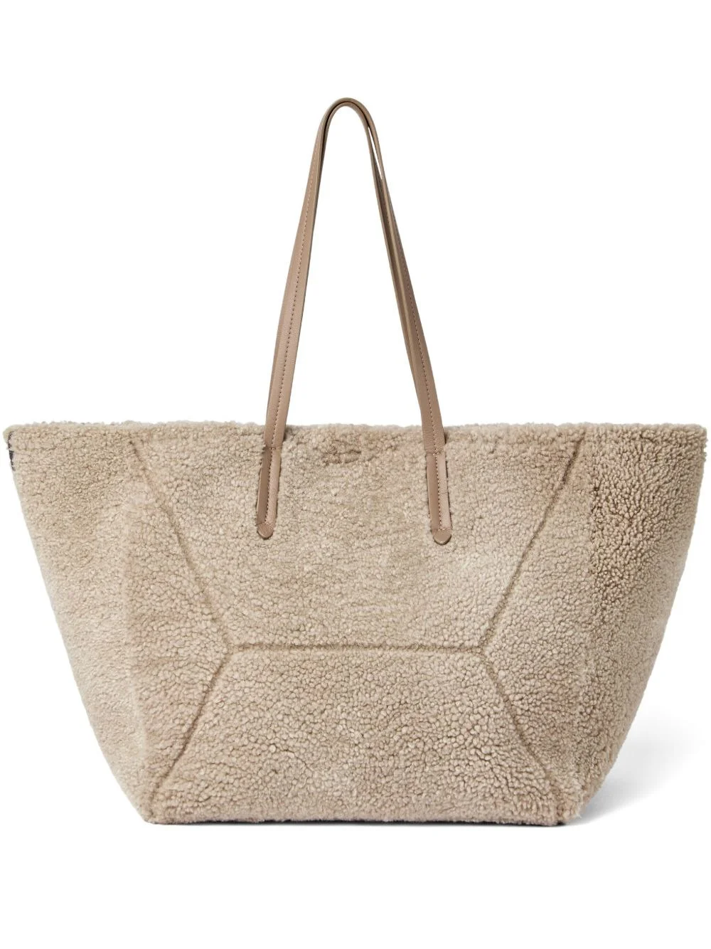 shearling tote bag - 1