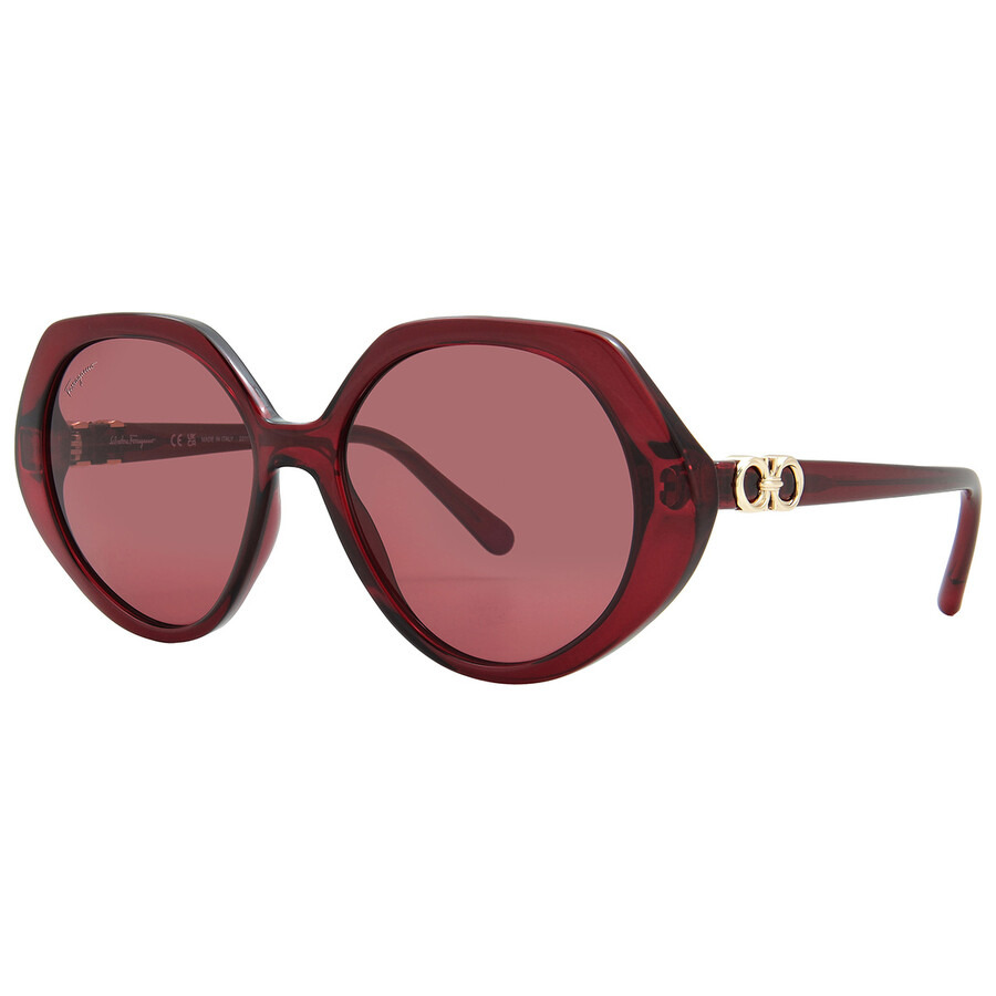 Ferragamo Red Geometric Ladies Sunglasses SF1084S 612 58 - 2