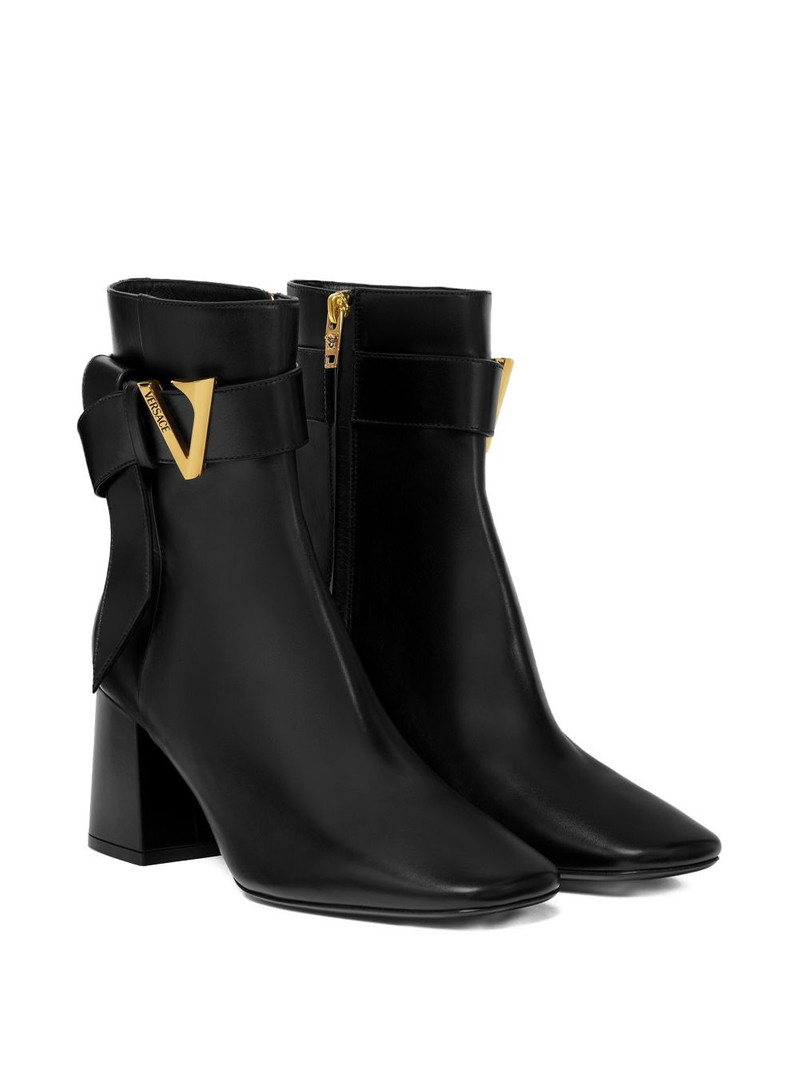 VERSACE 70mm leather boots outlook