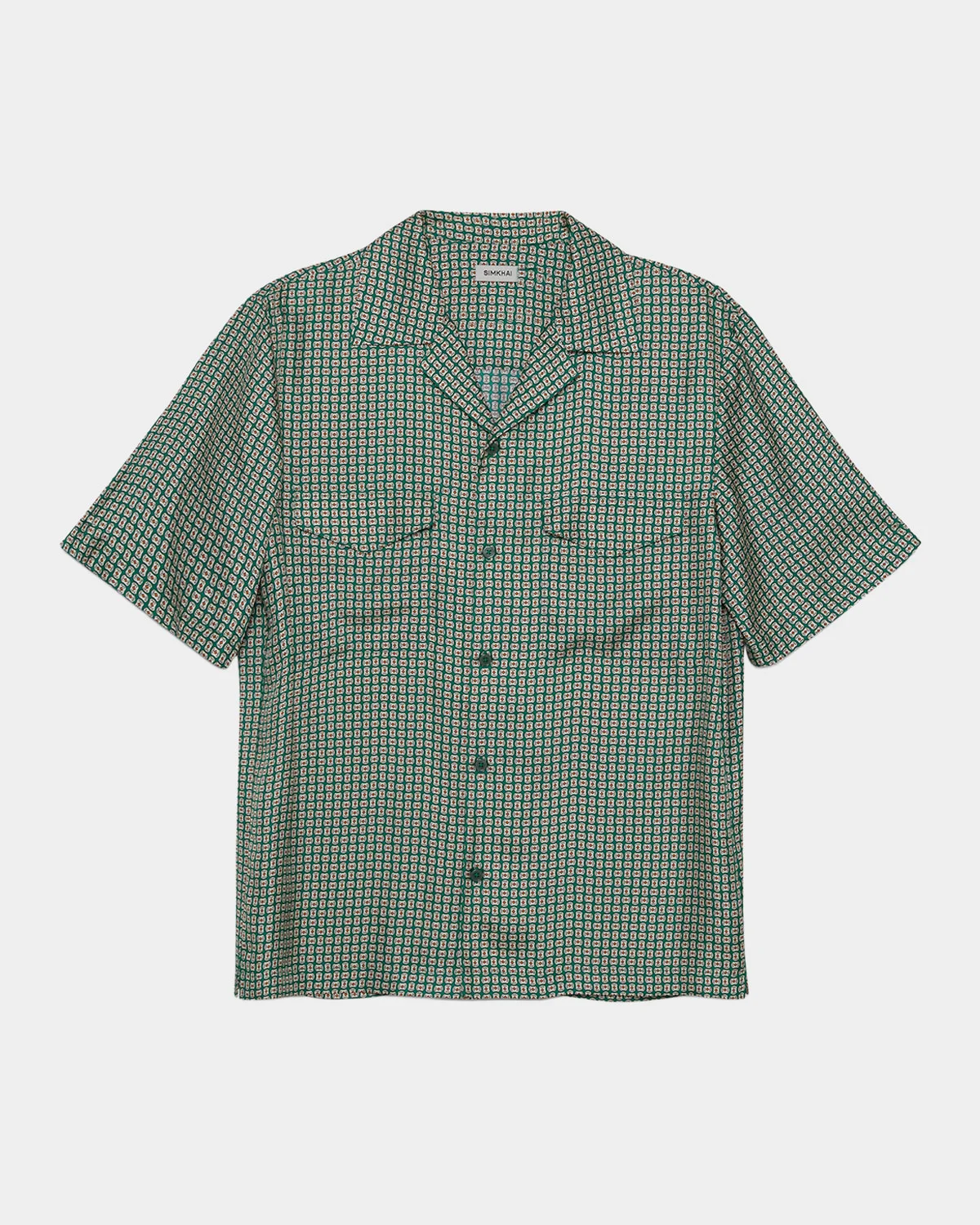 Men's Clarke Printed Silk Camp Shirt - 1