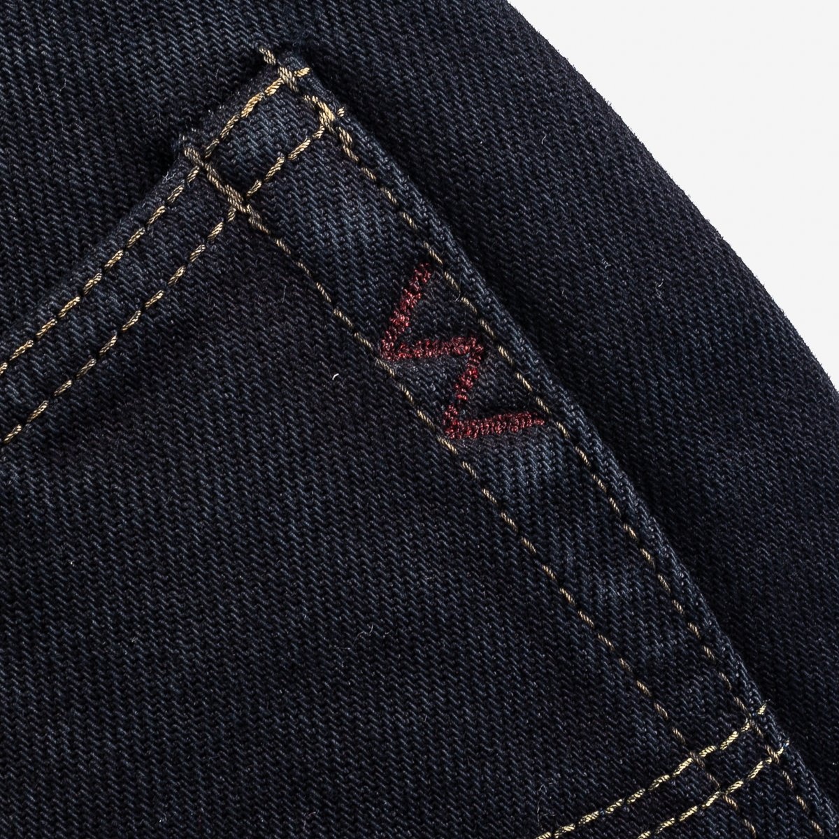 IH-666S-21od 21oz Selvedge Denim Slim Straight Cut Jeans - Indigo Overdyed Black - 11