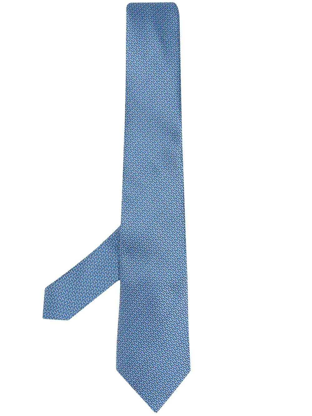 pointed silk tie - 1