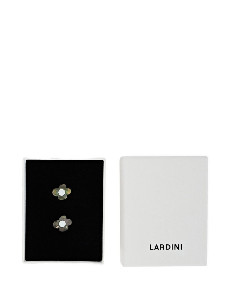 LARDINI flower-shaped mother-of-pearl cufflinks outlook