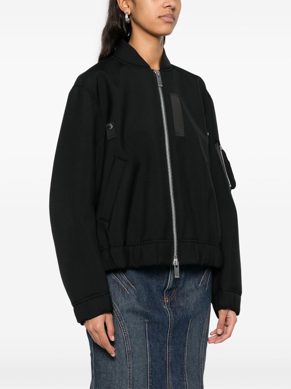 invert-pleat bomber jacket - 3