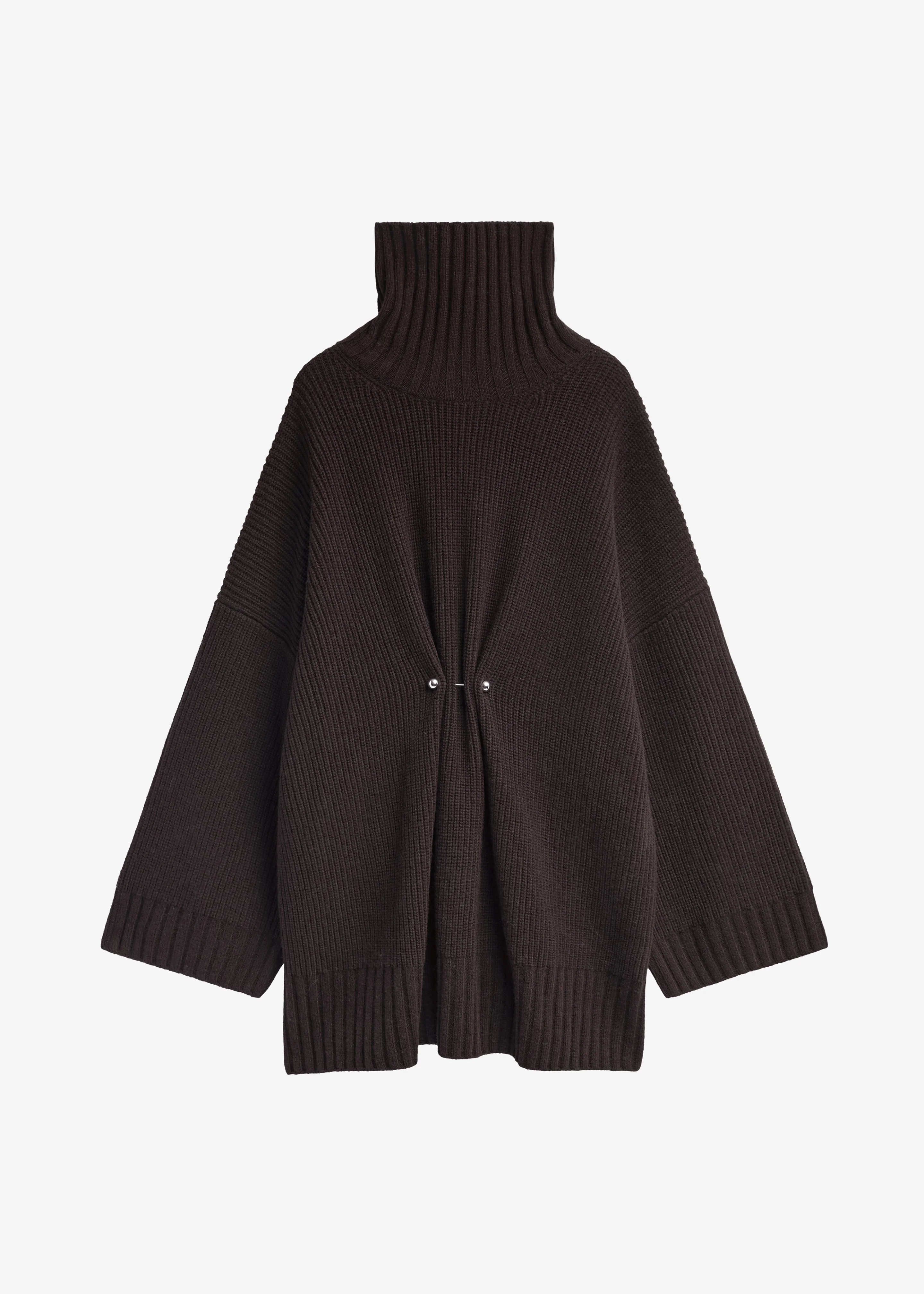 Alira Knit Brooch Dress - Brown - 1