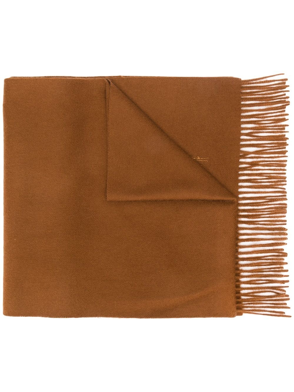 Camel Cashmere Embroidered Scarf | ACC-013/E - 1