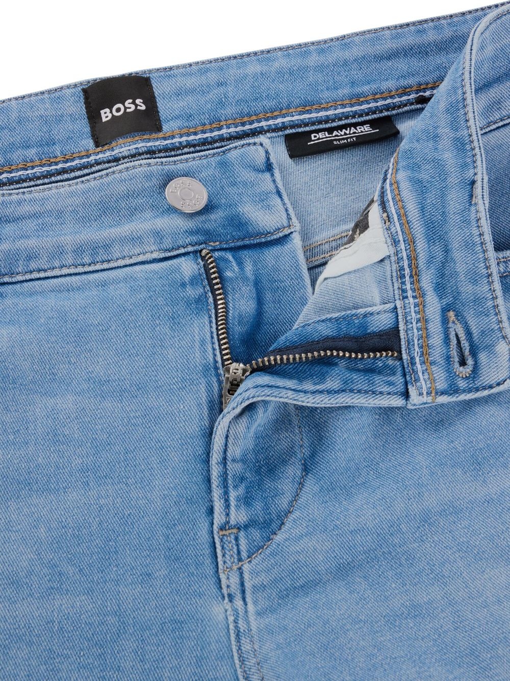 slim-fit cotton jeans - 6