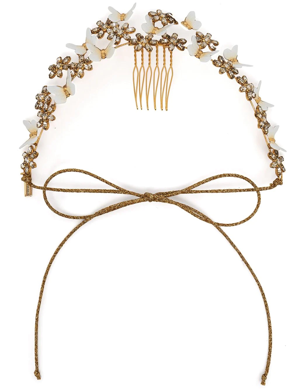 crystal-flower tiara headband - 1