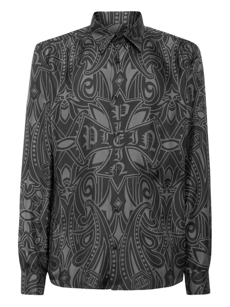paisley-print cross shirt 1