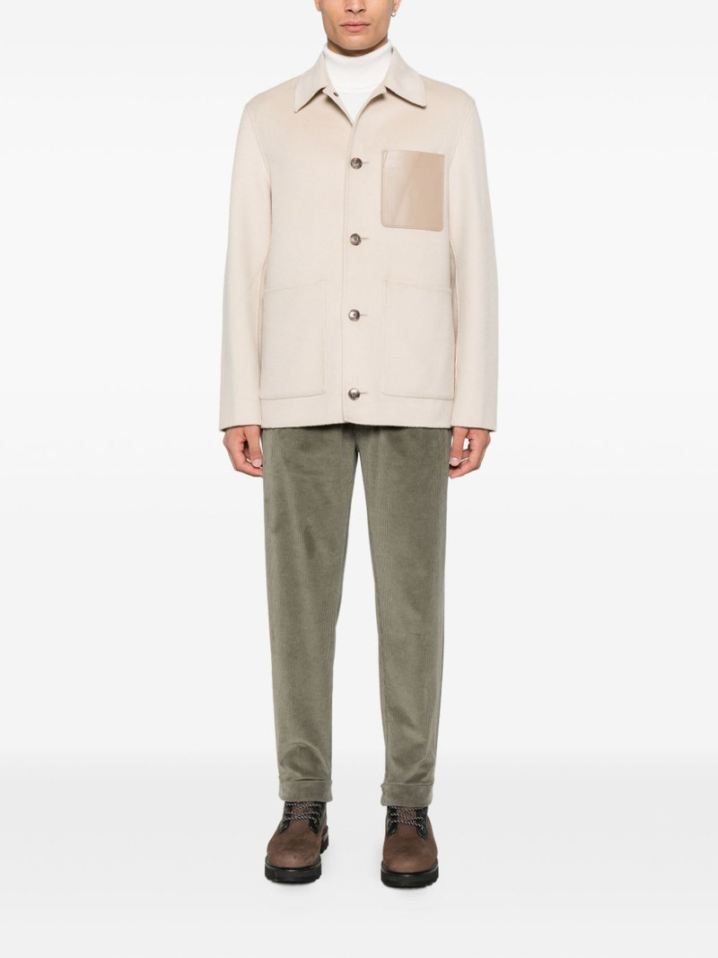Yves Salomon patch-pocket buttoned shirt jacket outlook