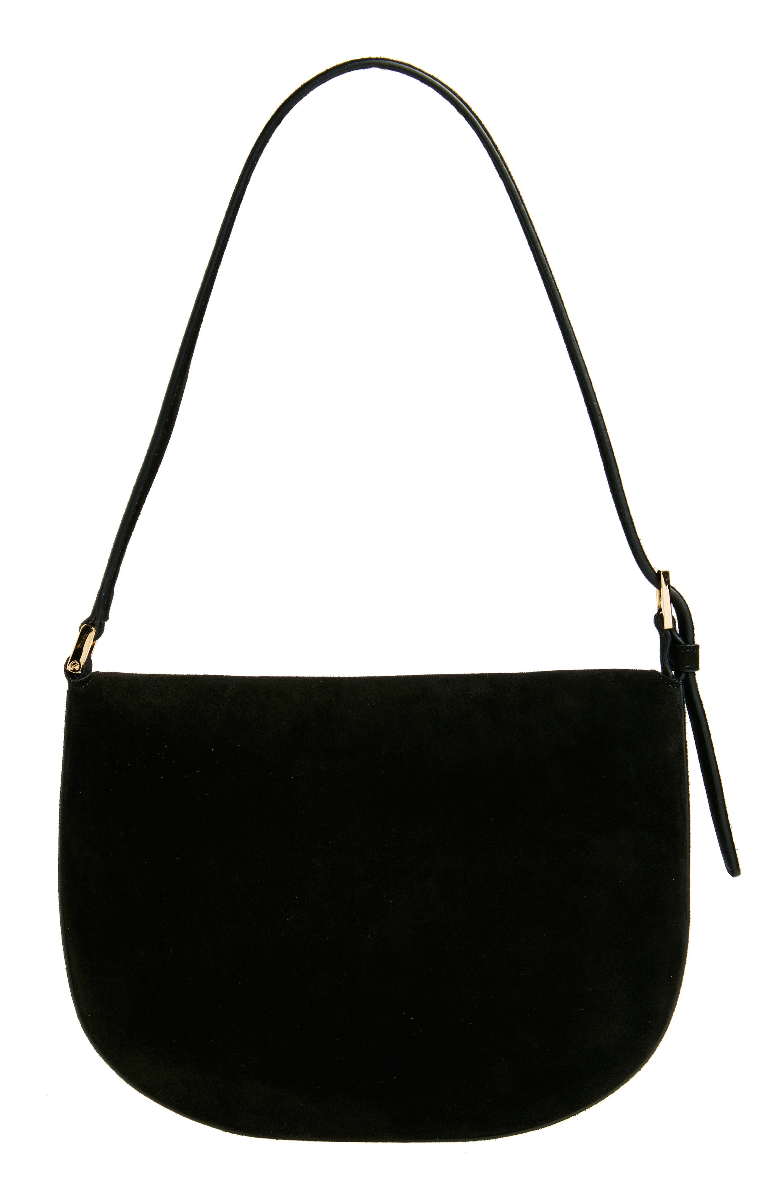 SAVETTE Tondo Suede Hobo Bag in Black at Nordstrom - 4