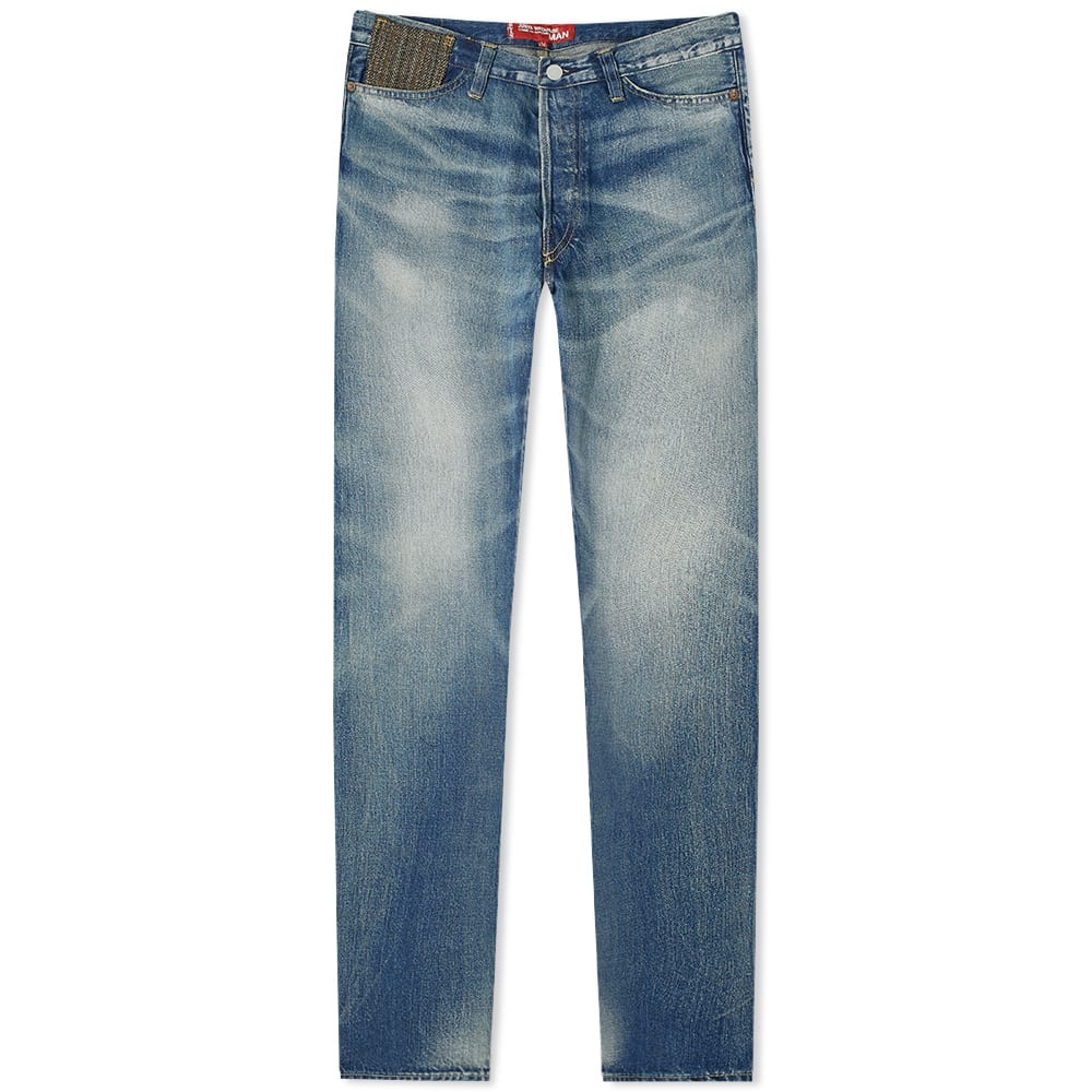 Junya Watanabe MAN x Levi's 501 1947 Wool Patch Washed Jean - 1