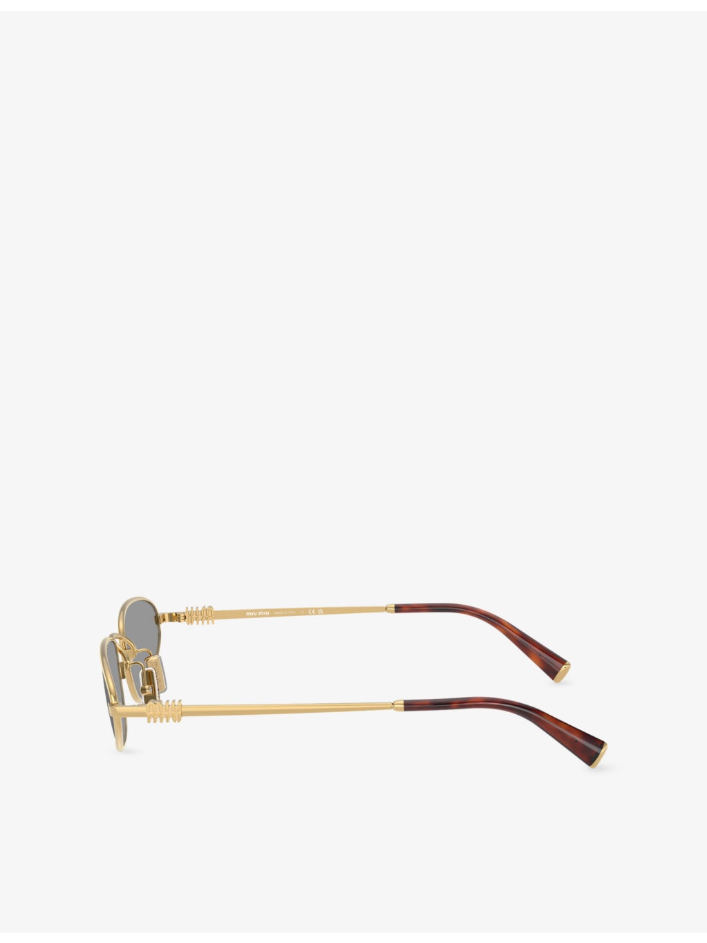 MU A52S Oval-Frame Metal Sunglasses - 4