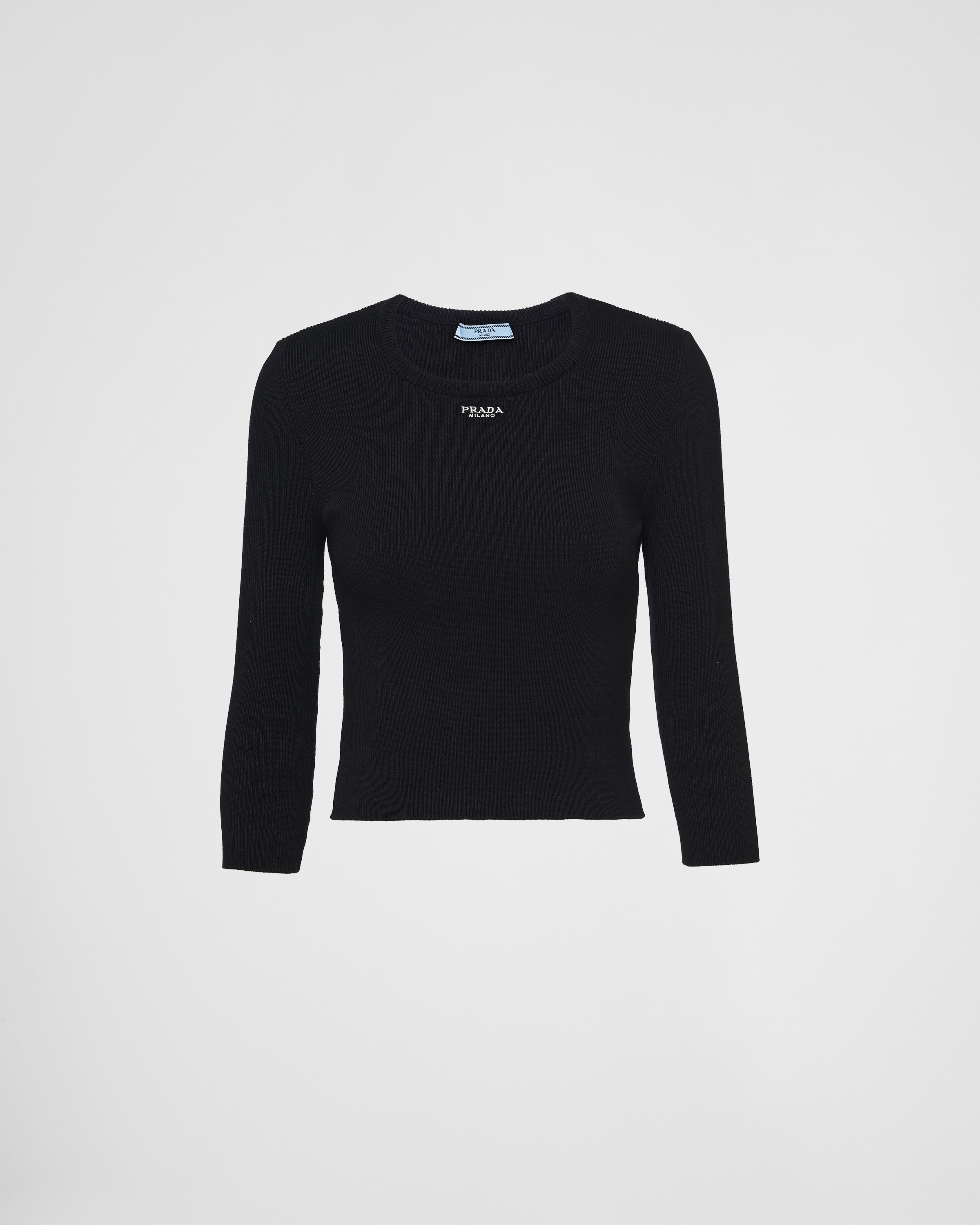 Prada Cotton sweater with embroidered logo | REVERSIBLE