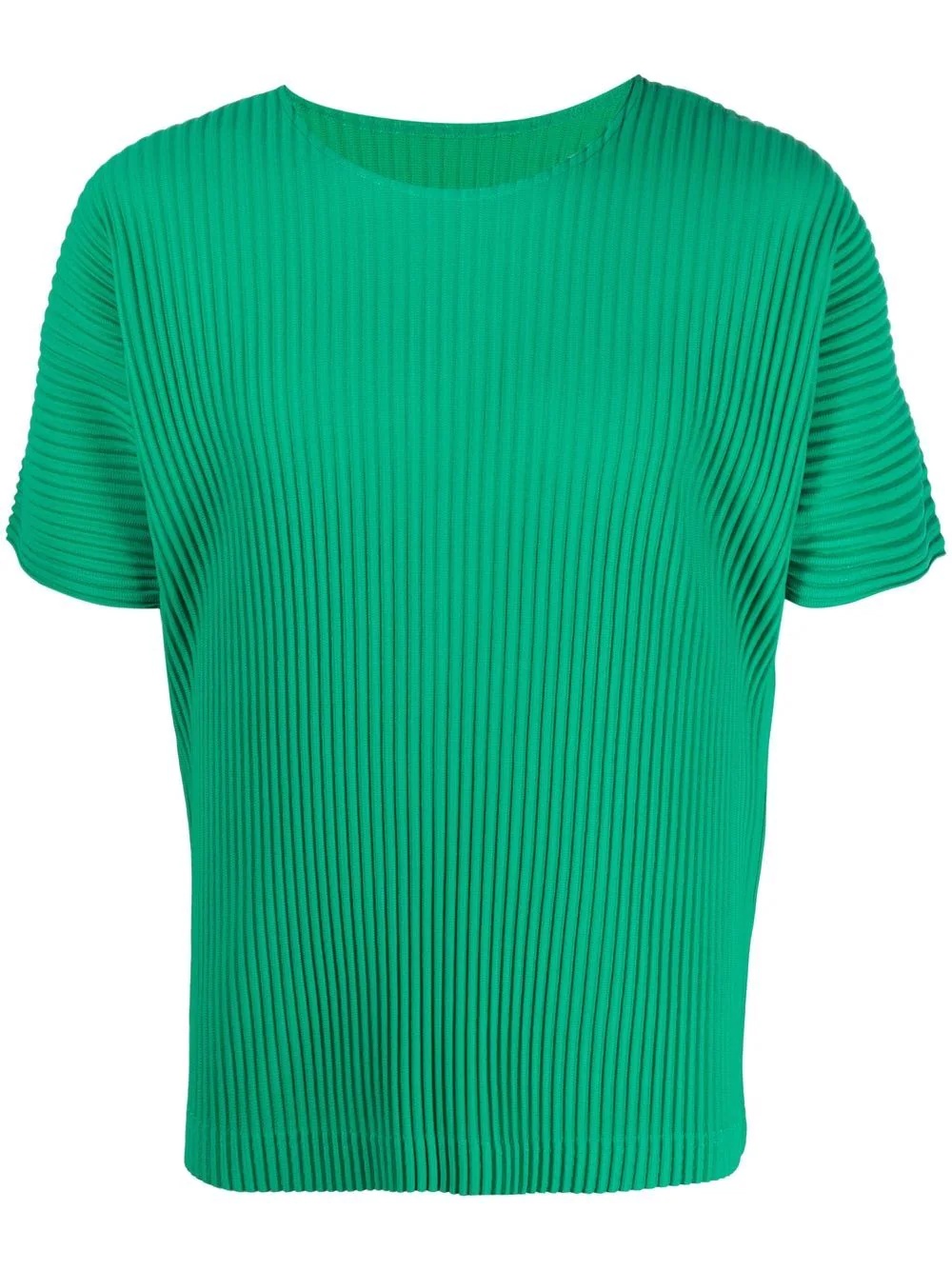 ribbed round-neck T-shirt - 1