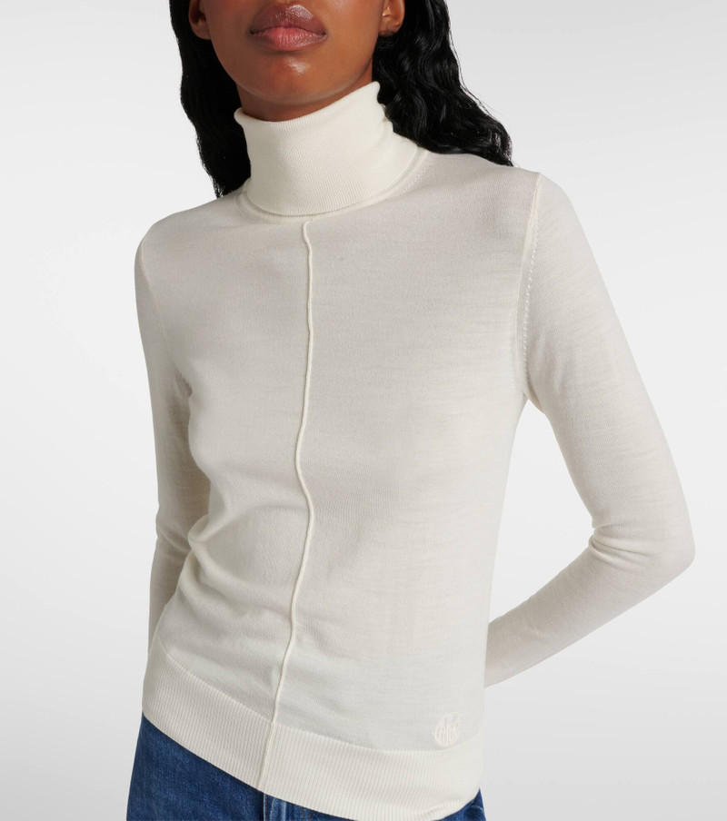 Semi-sheer wool turtleneck top 4