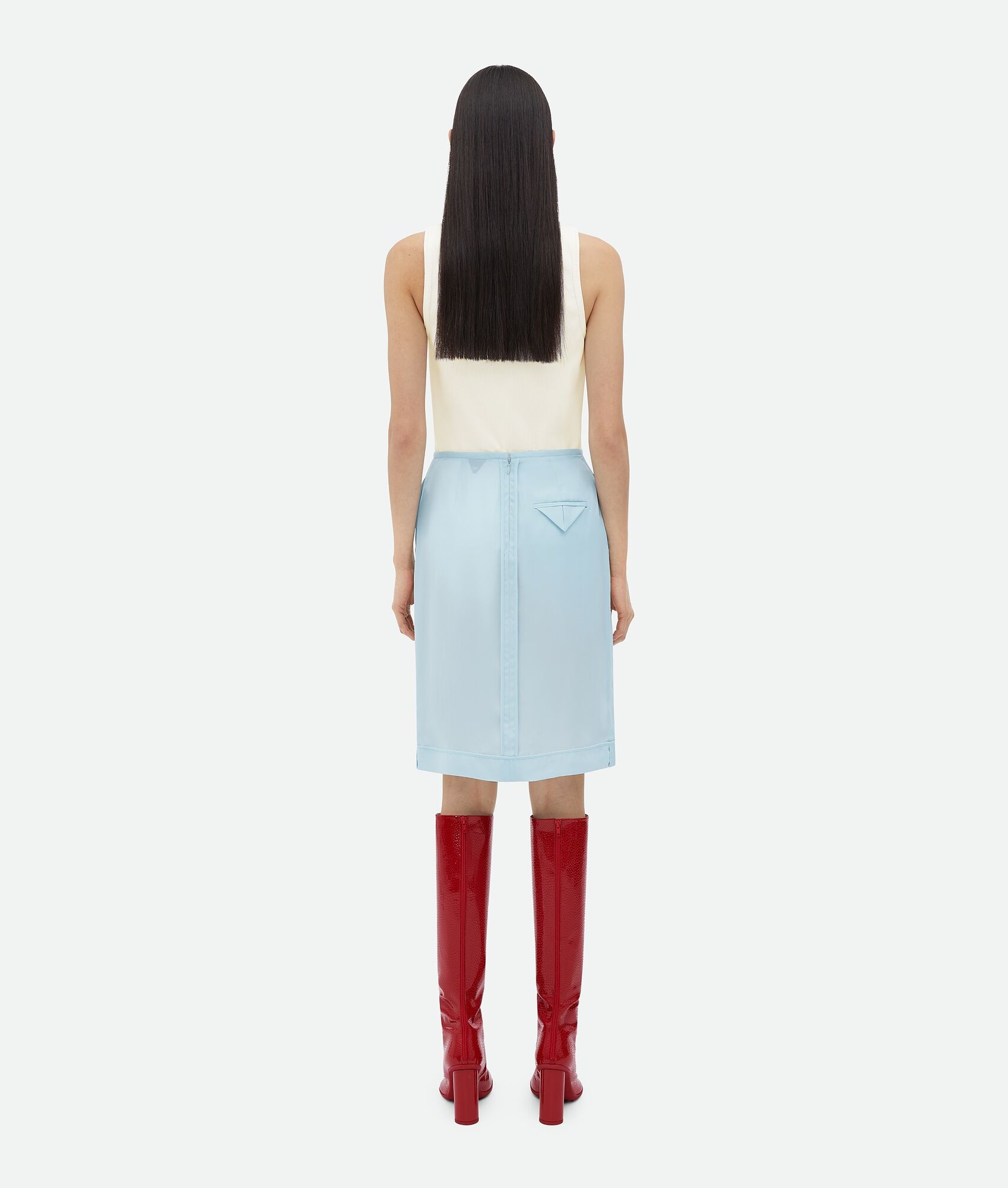 Sheer Cupro Midi Skirt - 3