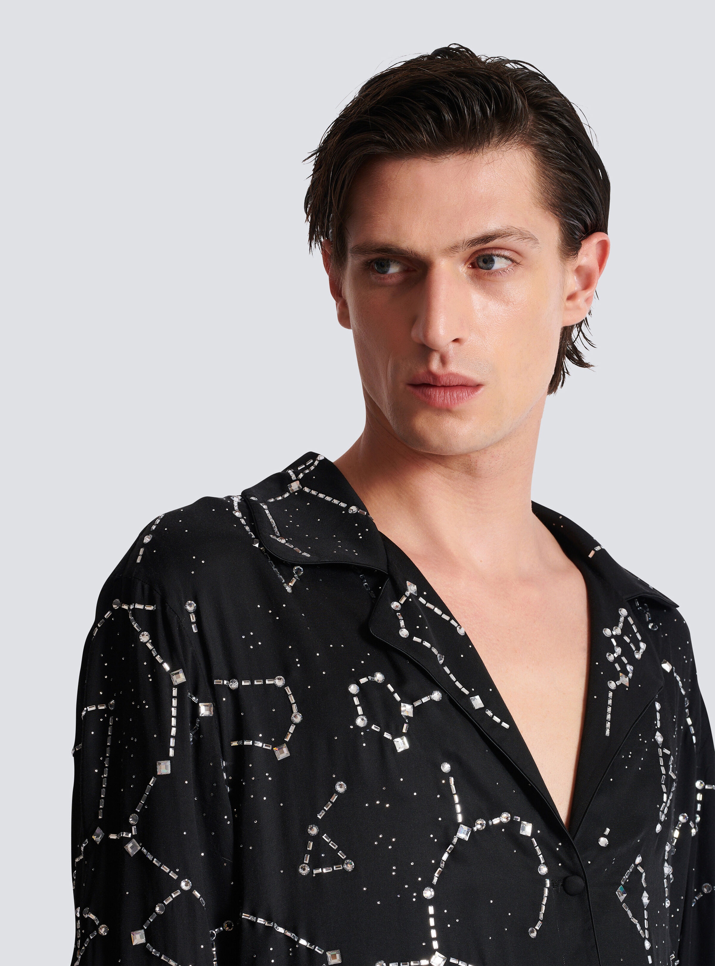 Pyjama shirt with Constellation rhinestones - 7