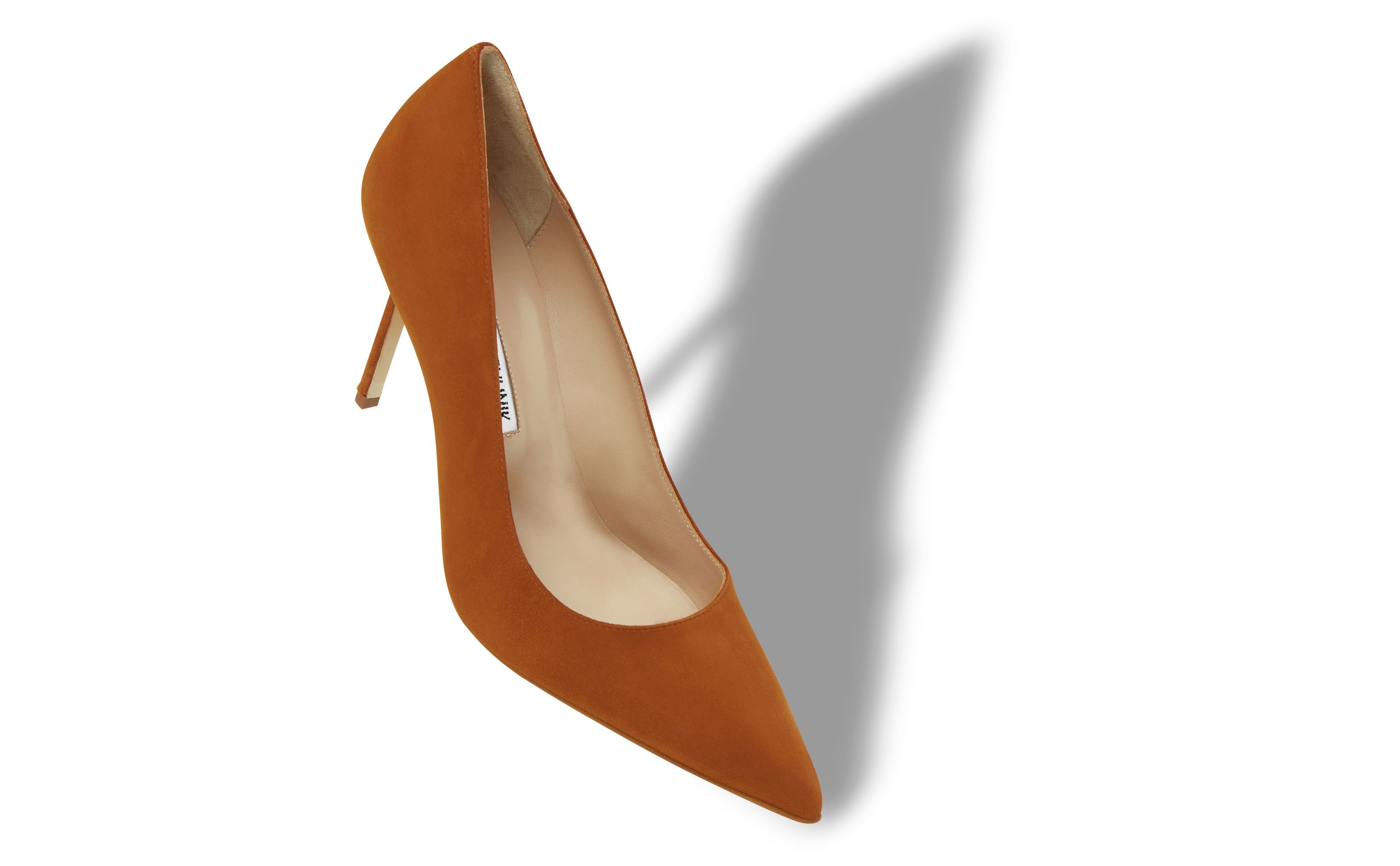 Brown Suede Pointed Toe Pumps - 2