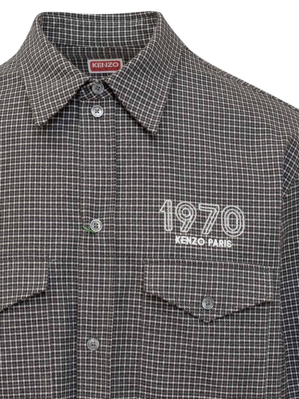 logo-embroidered cotton shirt - 4