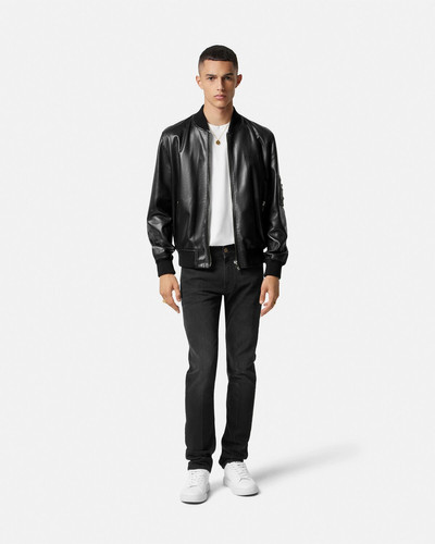 VERSACE Leather Bomber Jacket outlook