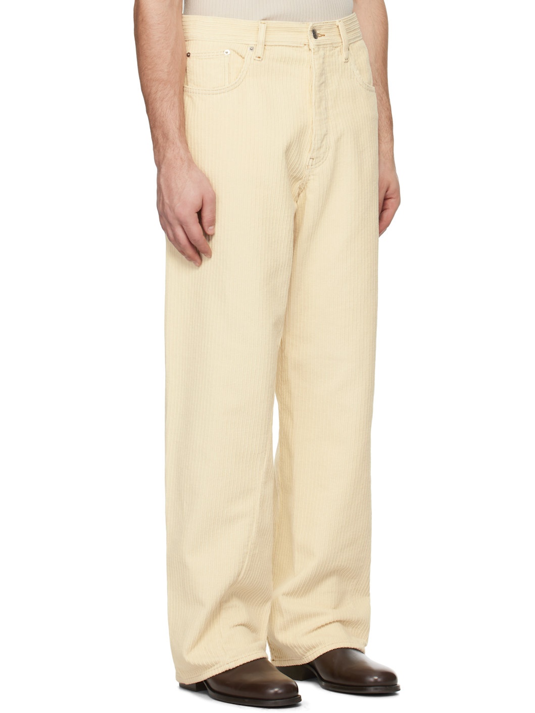 Off-White Wide Twist Cord Trousers - 2