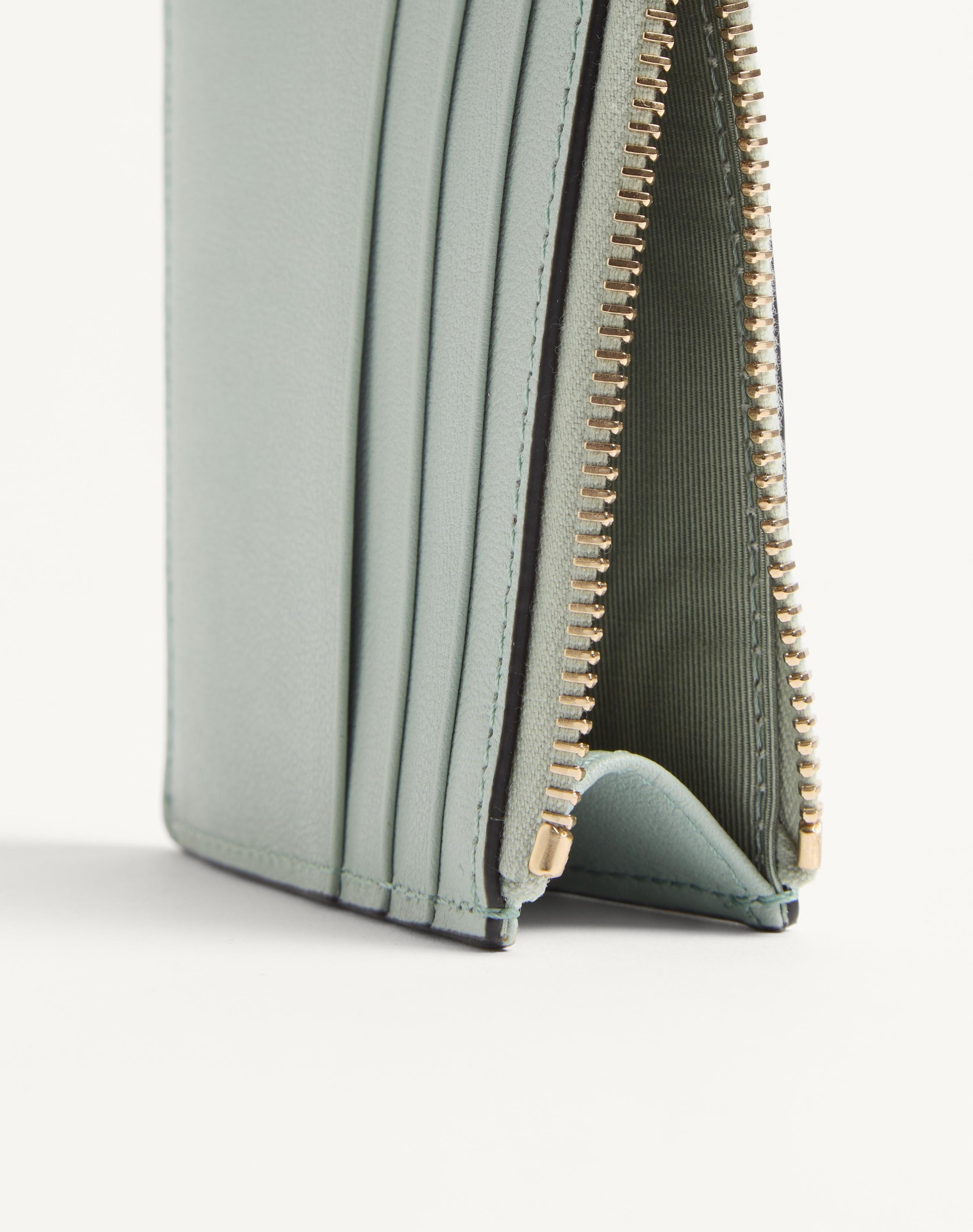 ROCKSTUD CALFSKIN CARDHOLDER WITH ZIPPER - 5