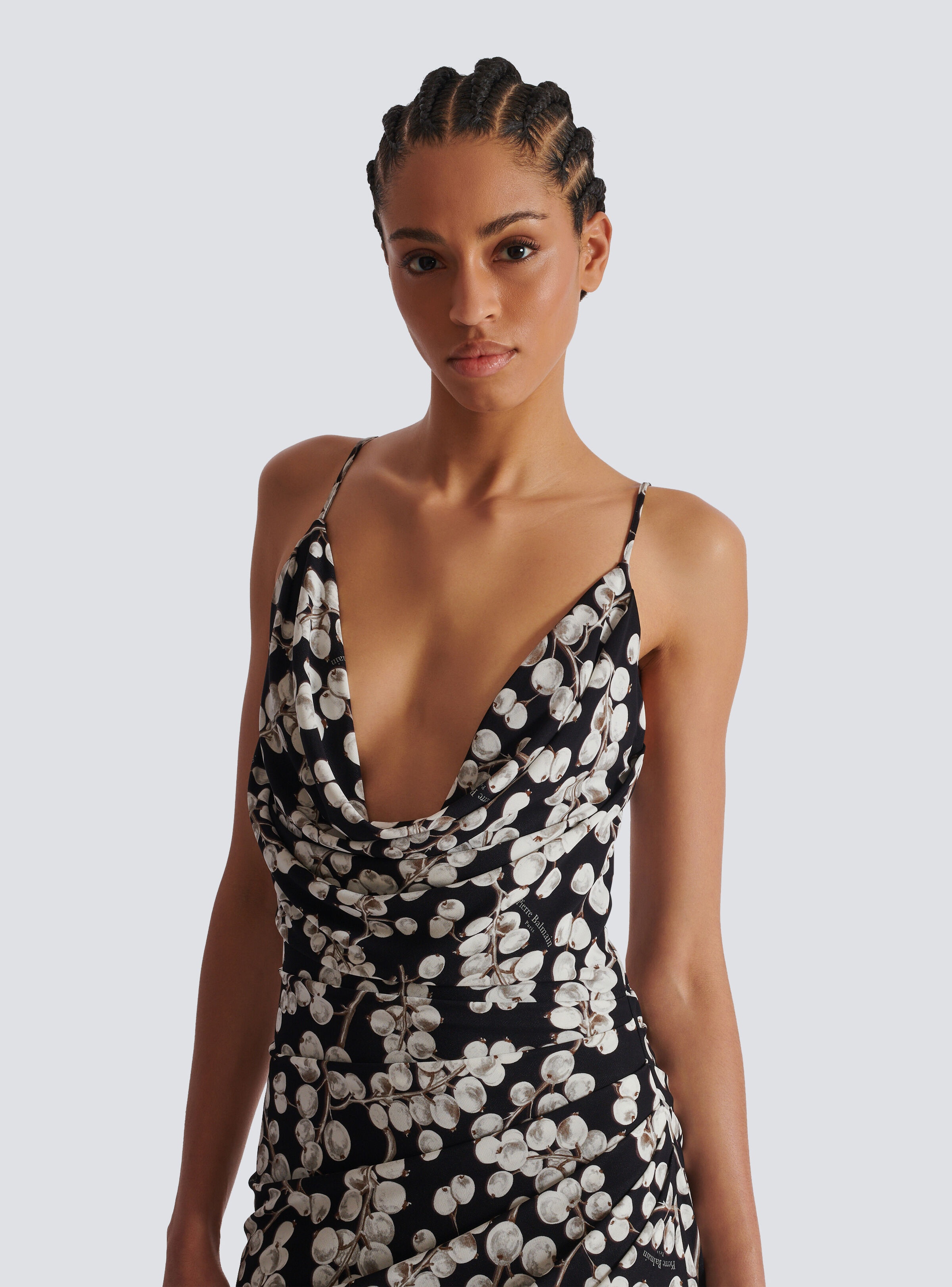 Long dress with Redcurrant print - 7