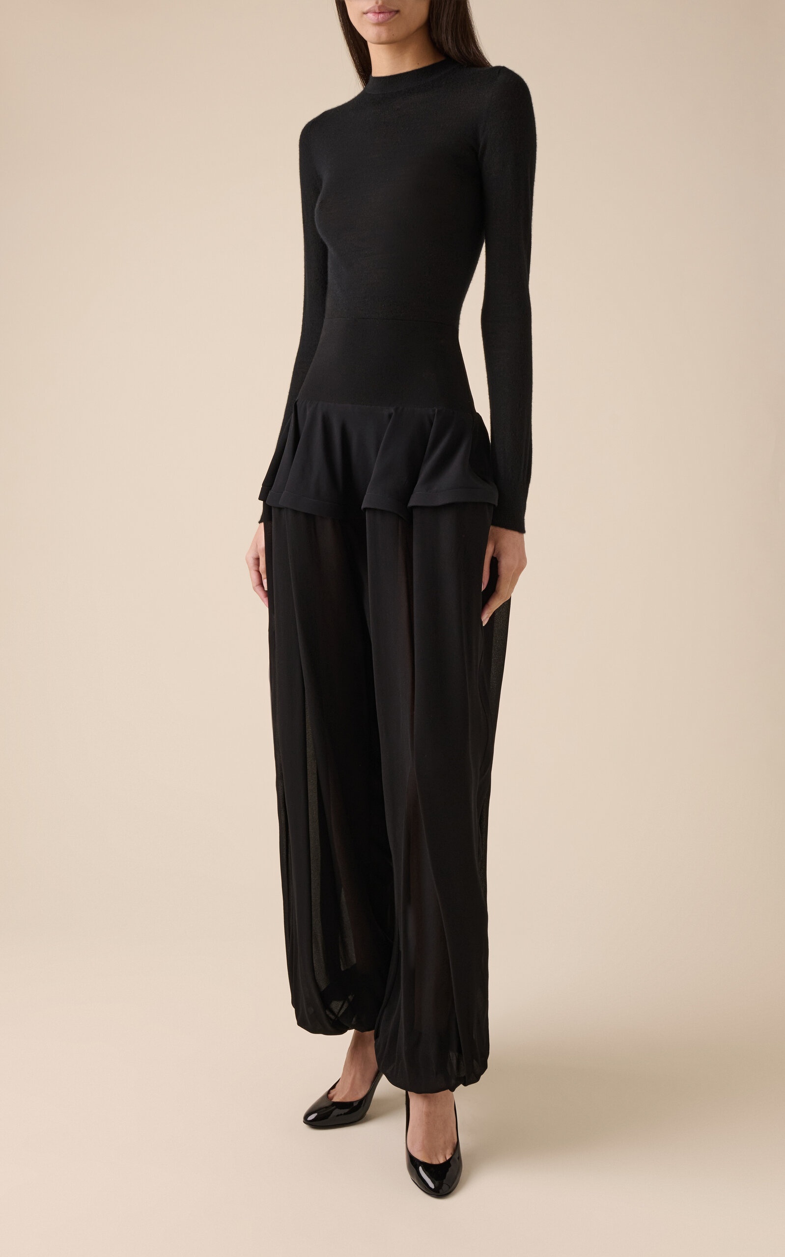 Alaïa Peplum Crepe Pants black | modaoperandi | REVERSIBLE