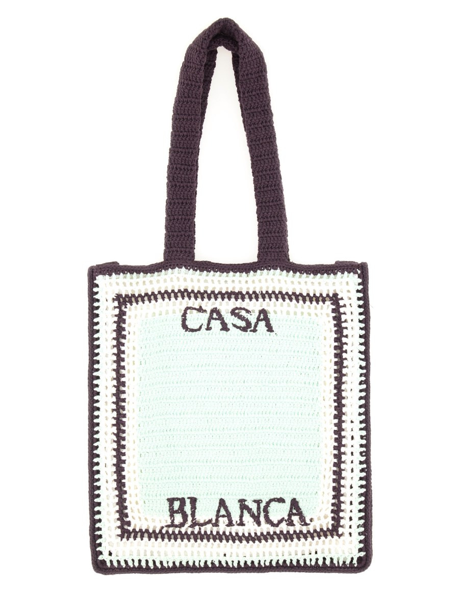 CROCHET BAG WITH LOGO - 2