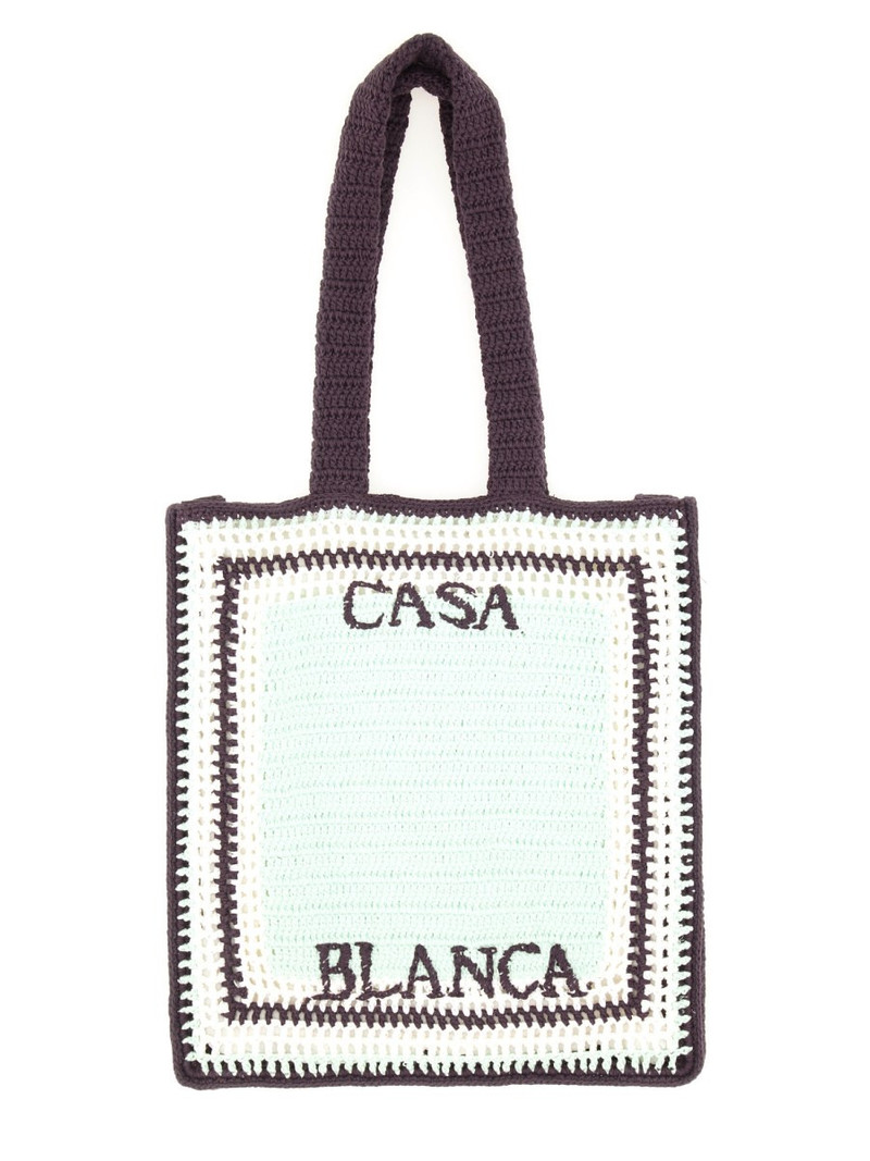 CASABLANCA CROCHET BAG WITH LOGO outlook