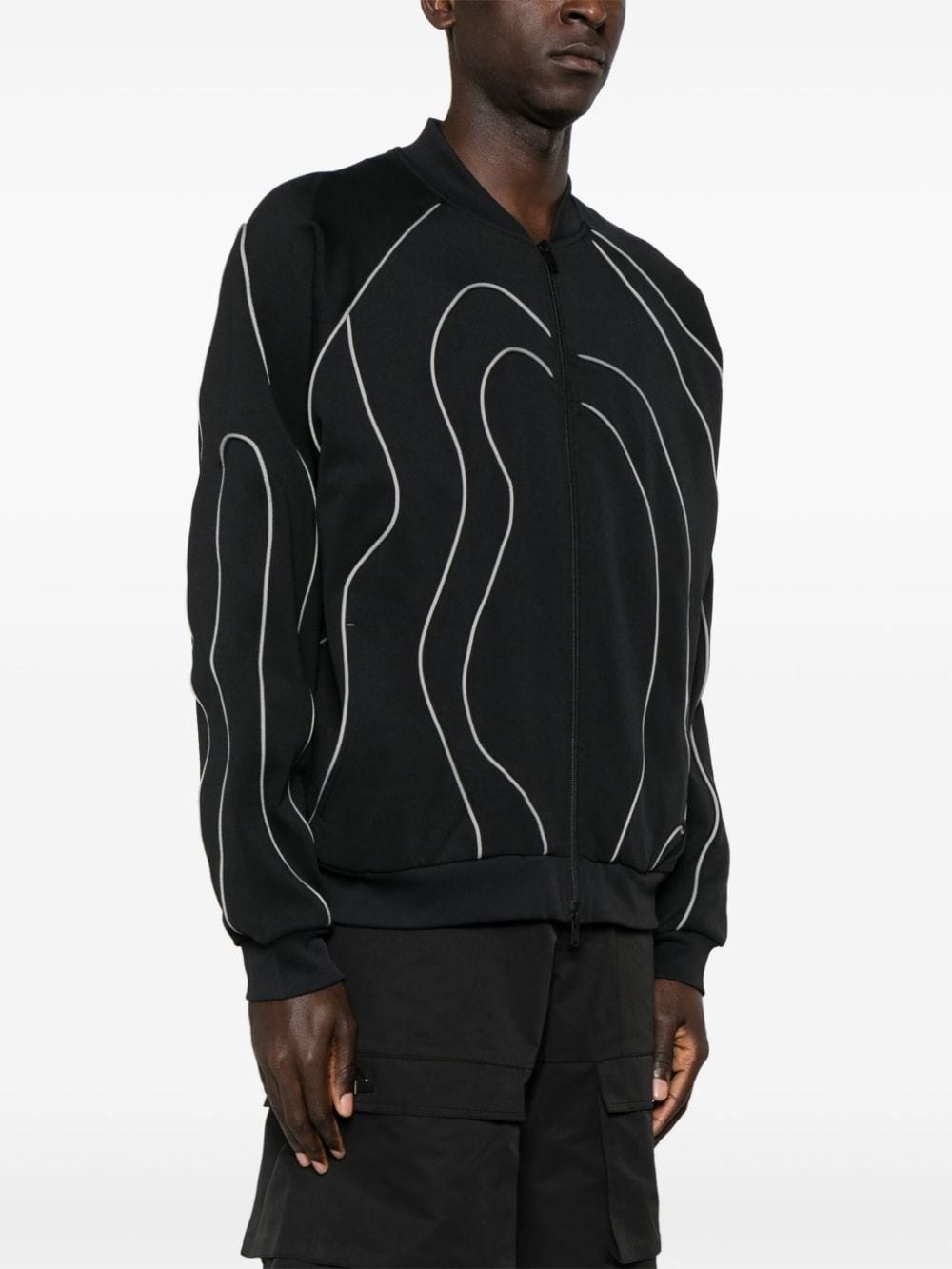 appliquÃ©-detail zip-up sweatshirt - 3