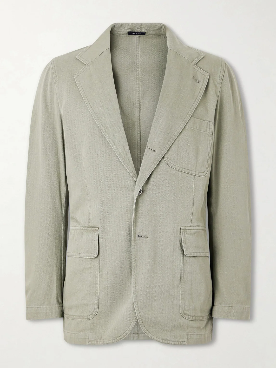 Games Herringbone Cotton Suit Jacket - 1