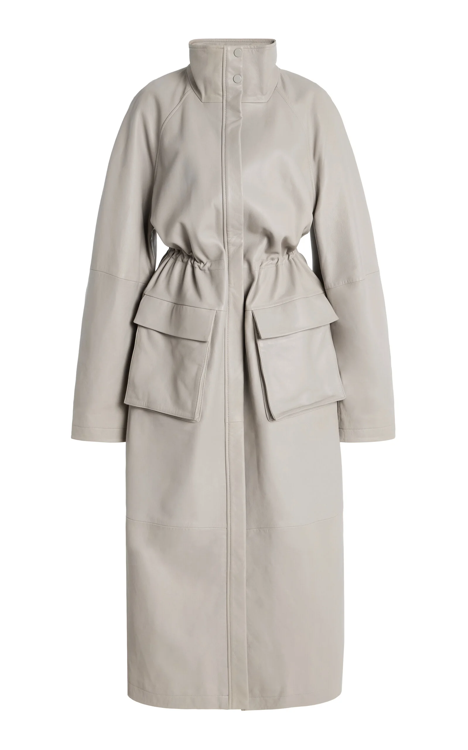 Exclusive Leather Parka silver - 1