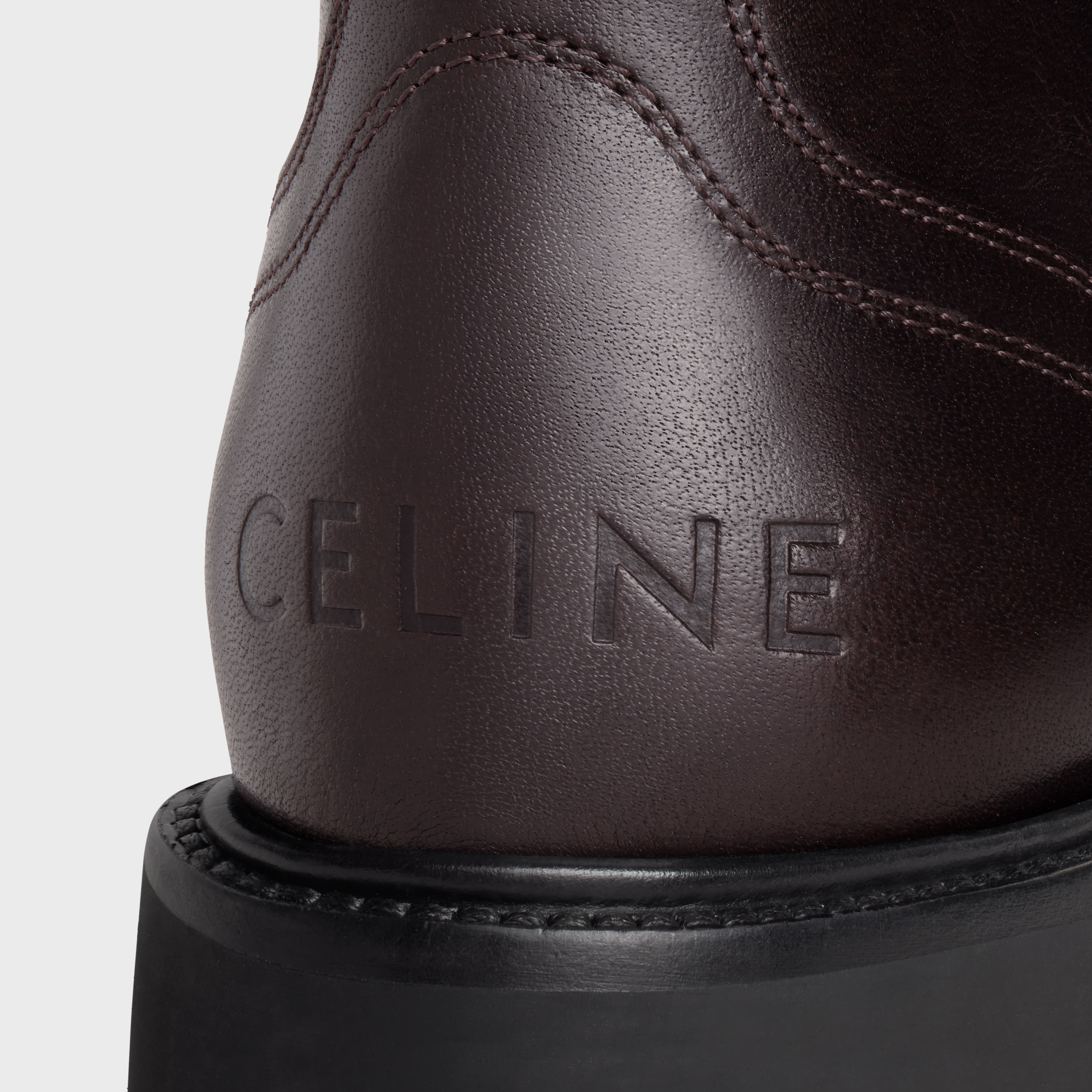 CELINE BULKY LACE-UP BOOT in CALFSKIN - VEGETAL TANNING - 6