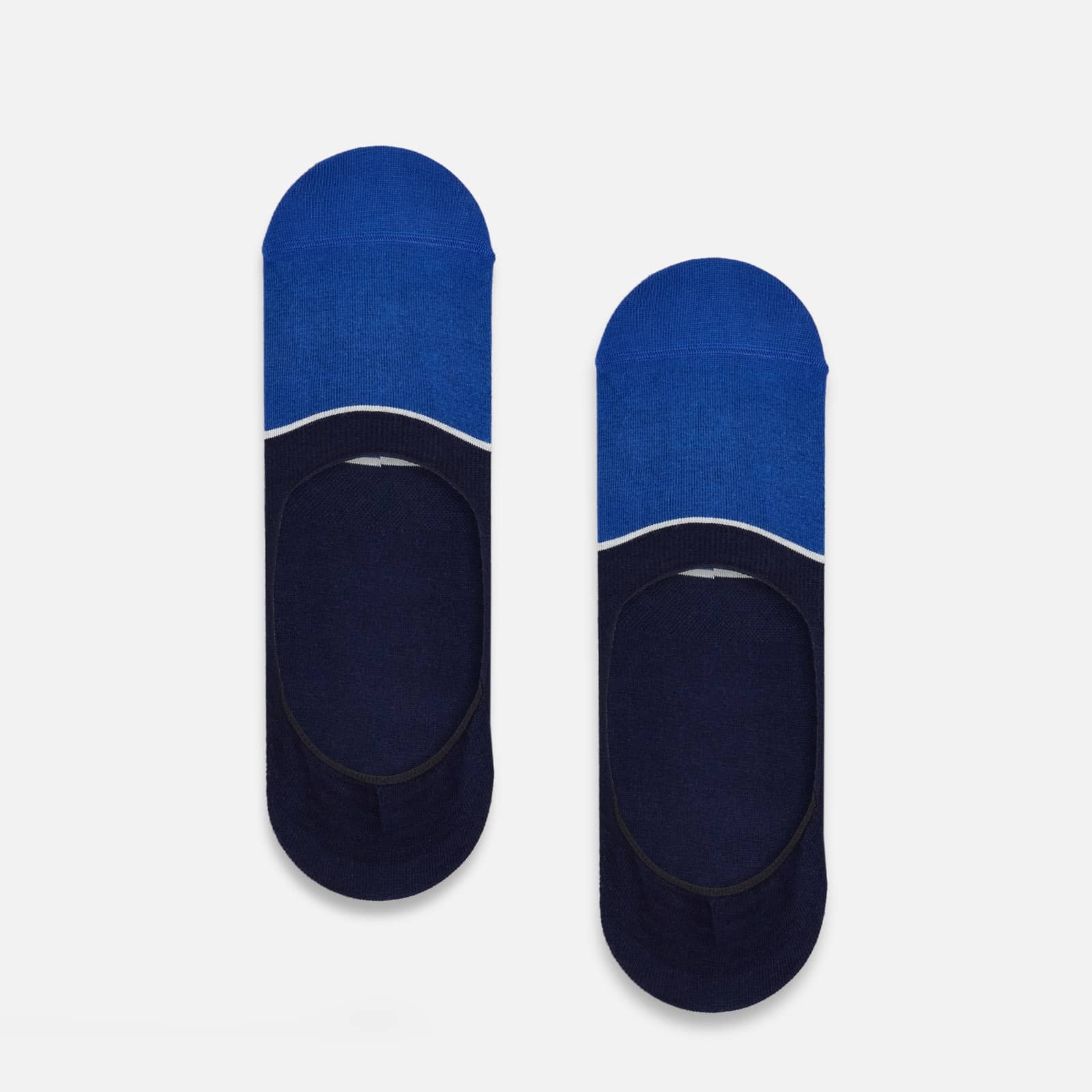 Color Block Footlets Blue - 1