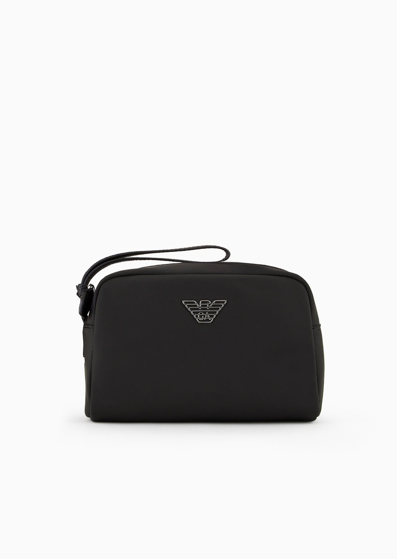 ASV recycled nylon washbag with eagle plaque - 1