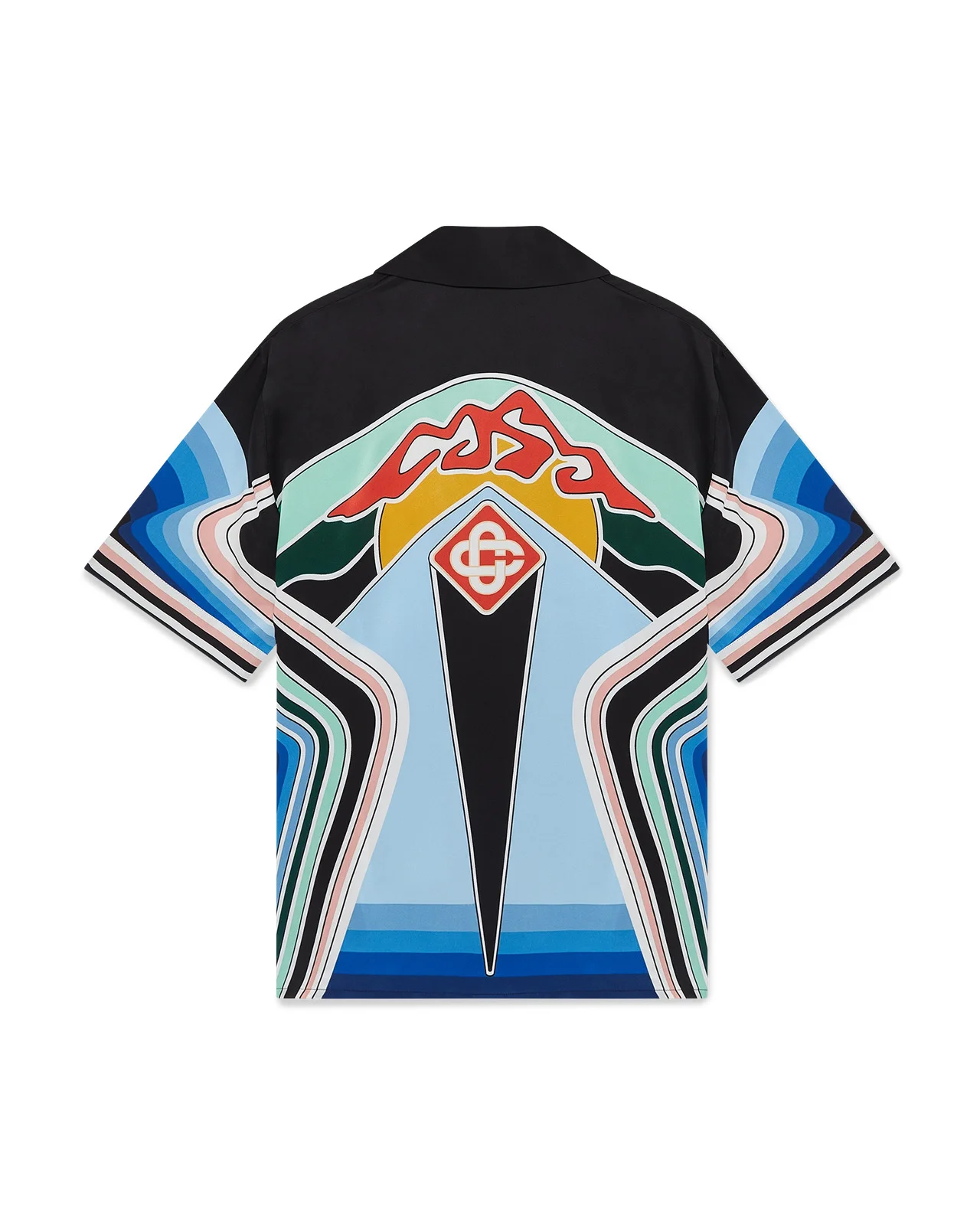 Graphic Mountain Silk Short Sleeve Shirt - 1