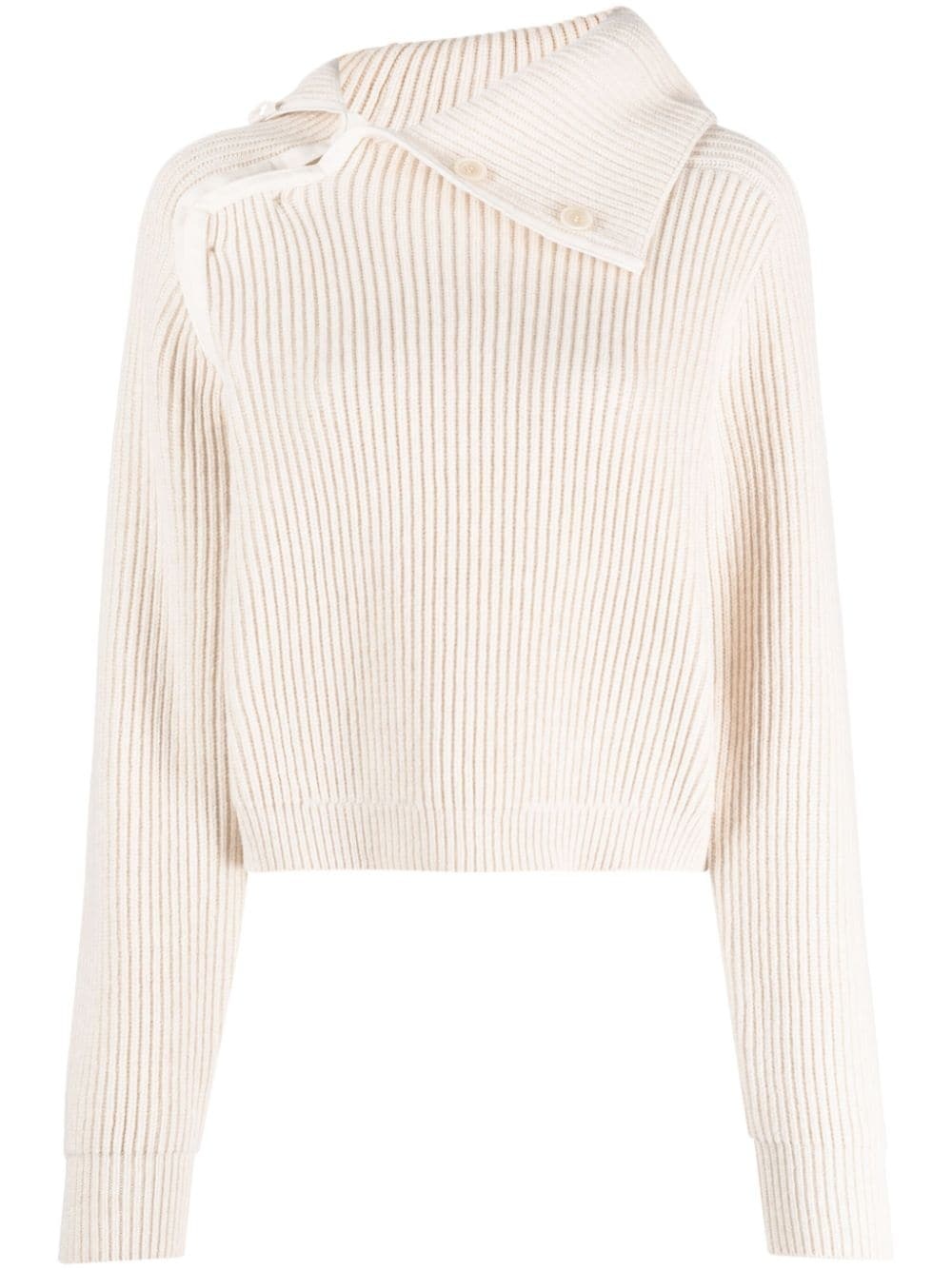 Vega asymmetric wool-blend jumper - 1