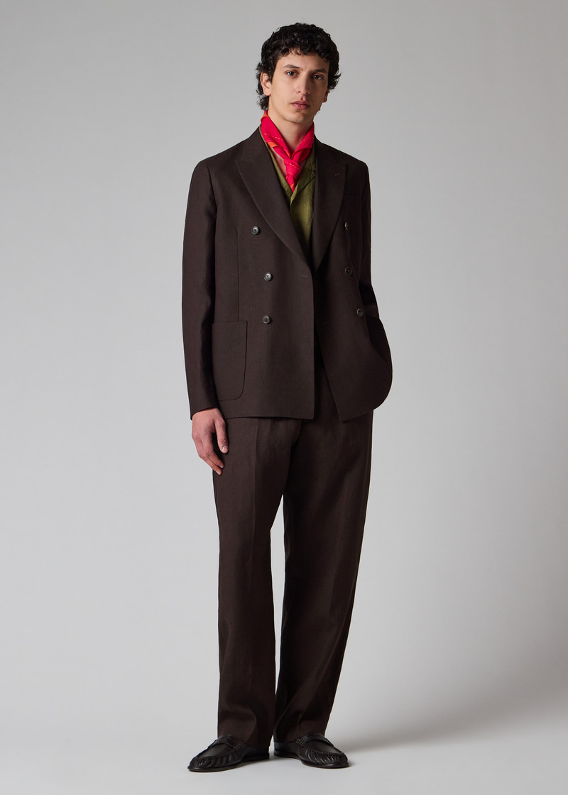 Aubergine Linen Suit 22